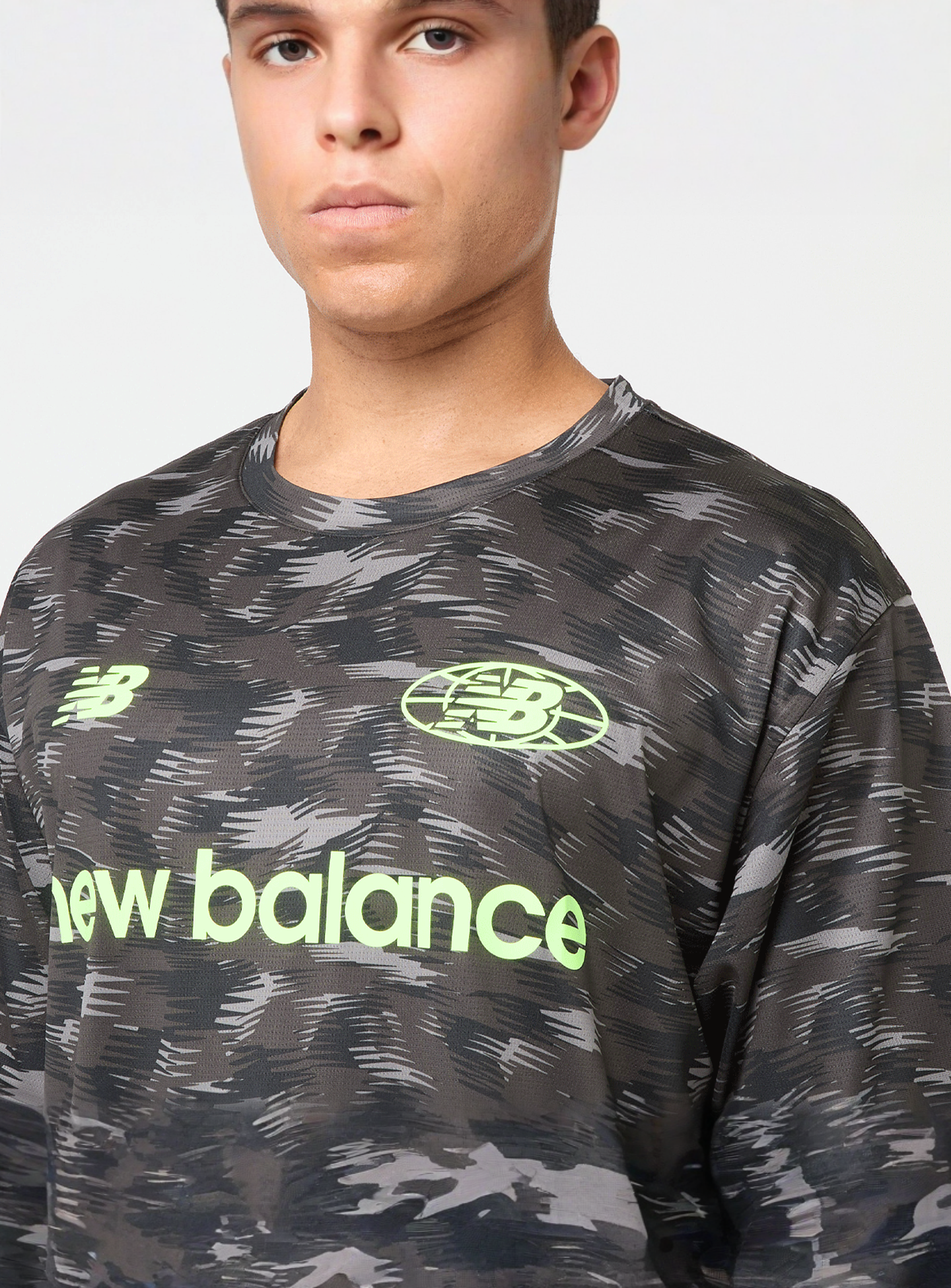 New Balance, All-Over-Print Polytee, black, Image 3 of 5