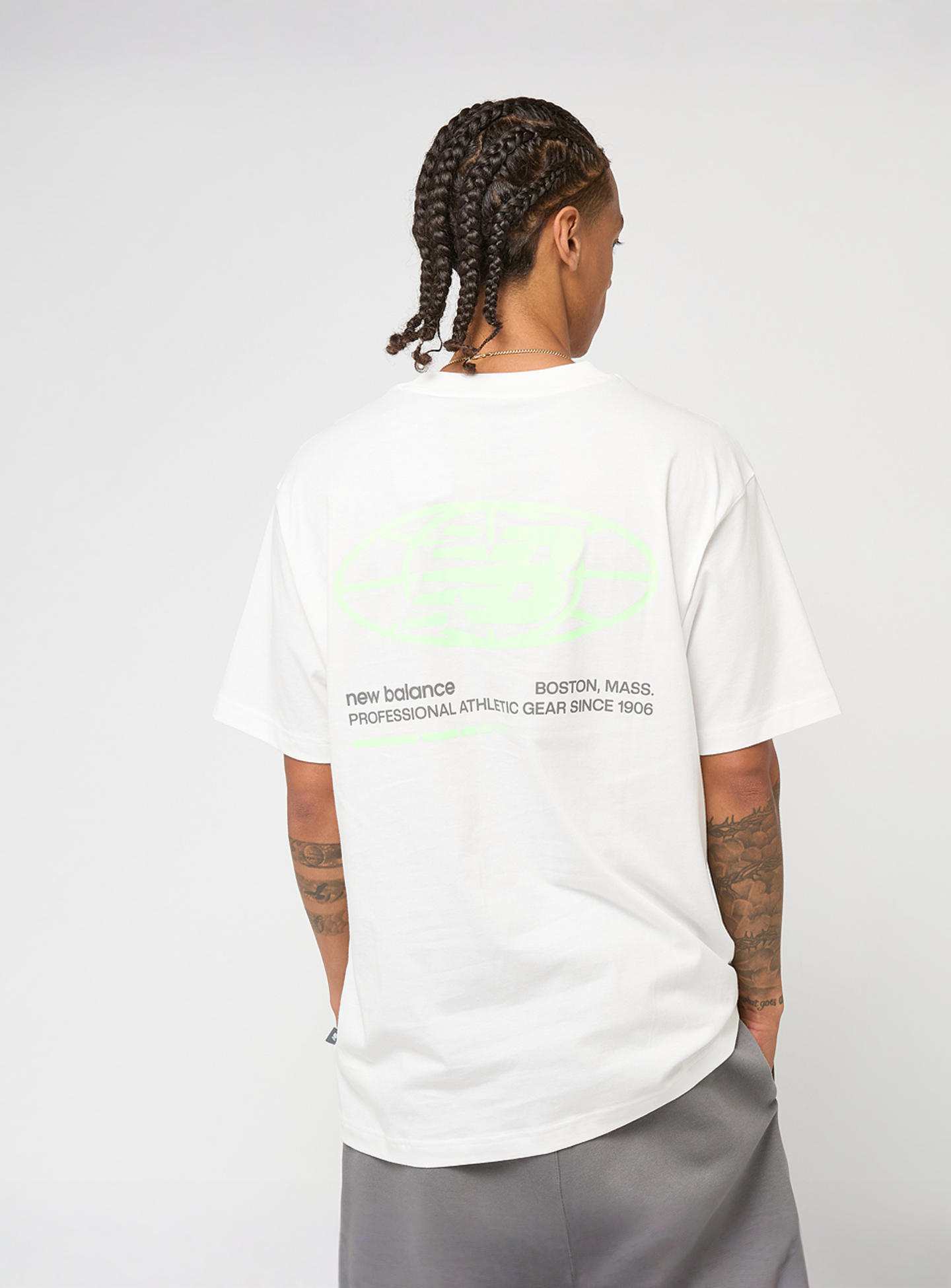 New Balance, Back Print Graphic Tee, white, Image 1 of 5