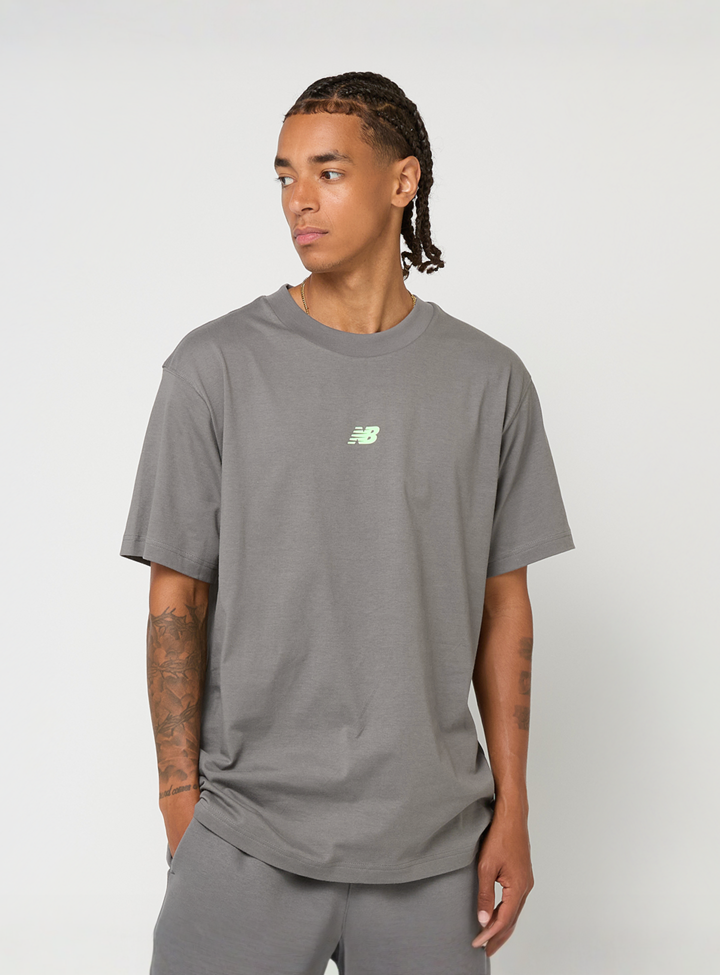 New Balance, Back Print Graphic Tee, grey, Image 1 of 4