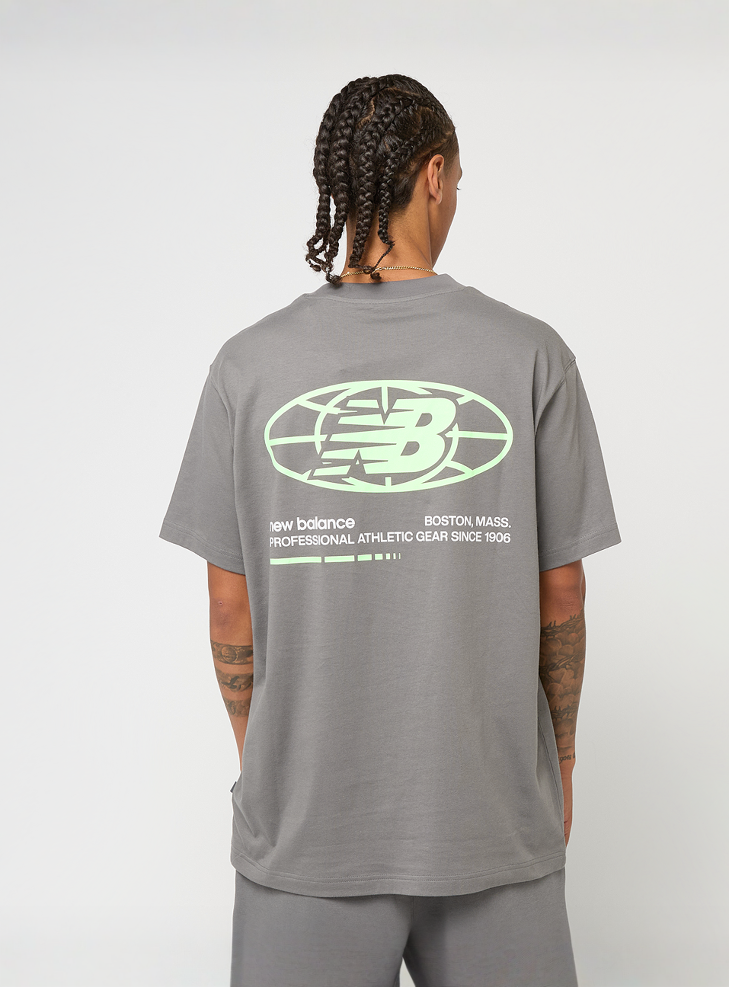 New Balance, Back Print Graphic Tee, grey, Image 2 of 4