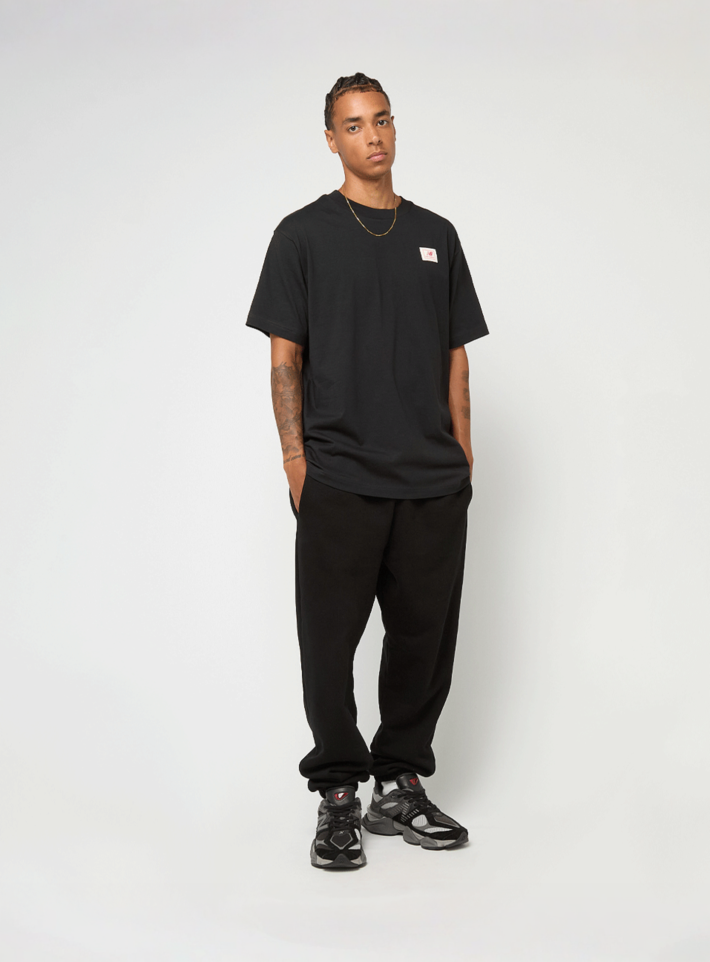 New Balance, Woven Label T-Shirt, black, Image 5 of 5