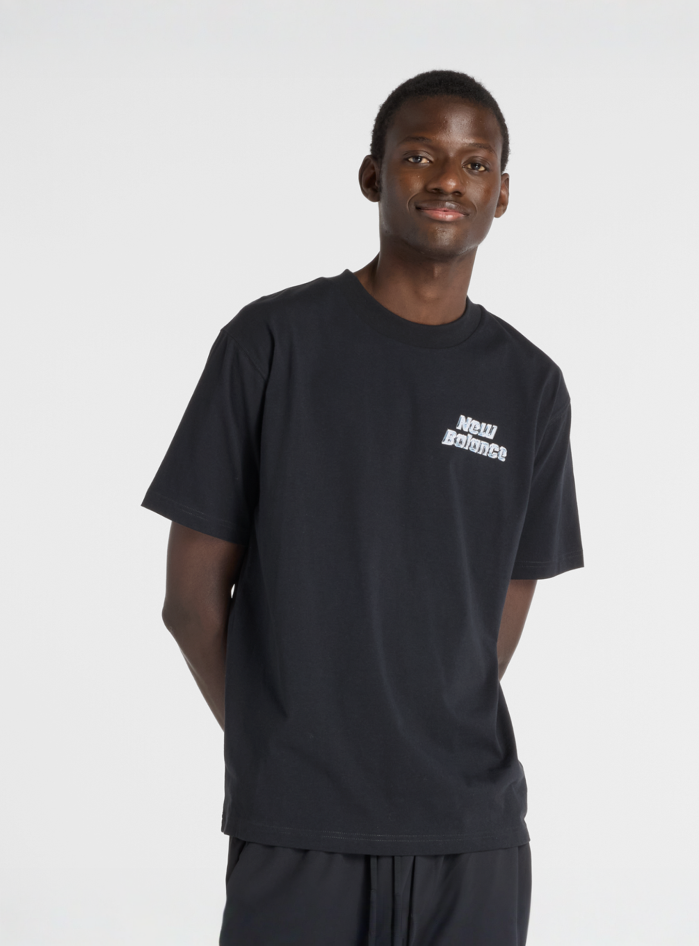 New Balance, Chrome Runner T-Shirt, black, Image 1 of 5