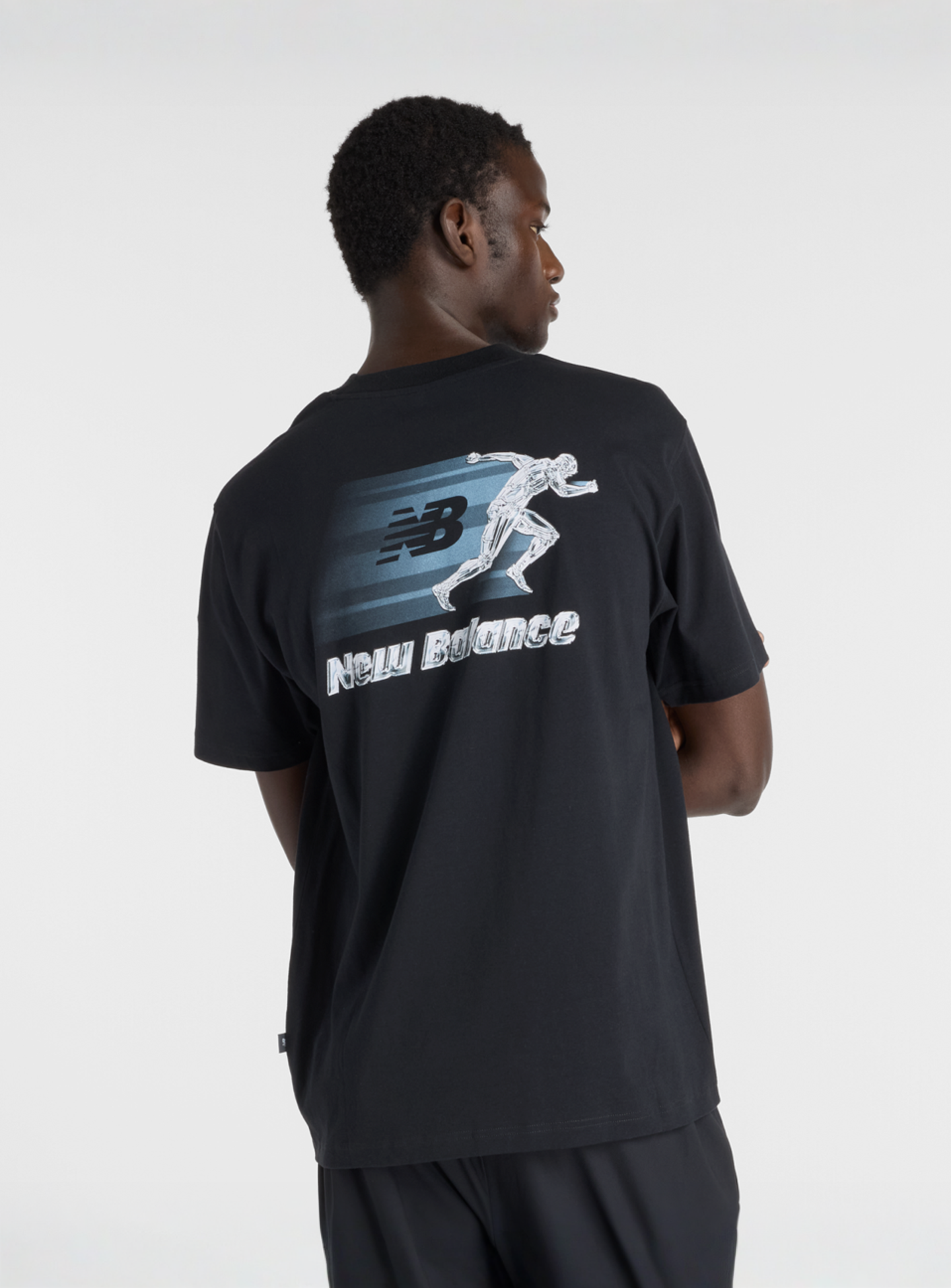 New Balance, Chrome Runner T-Shirt, black, Image 2 of 5
