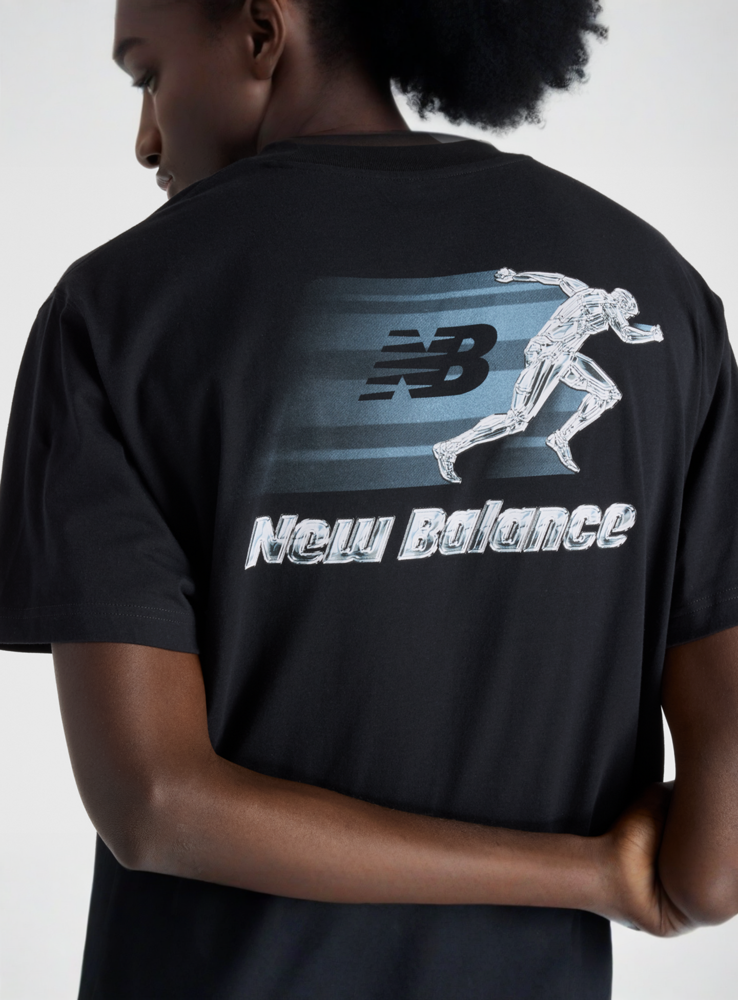 New Balance, Chrome Runner T-Shirt, black, Image 4 of 5