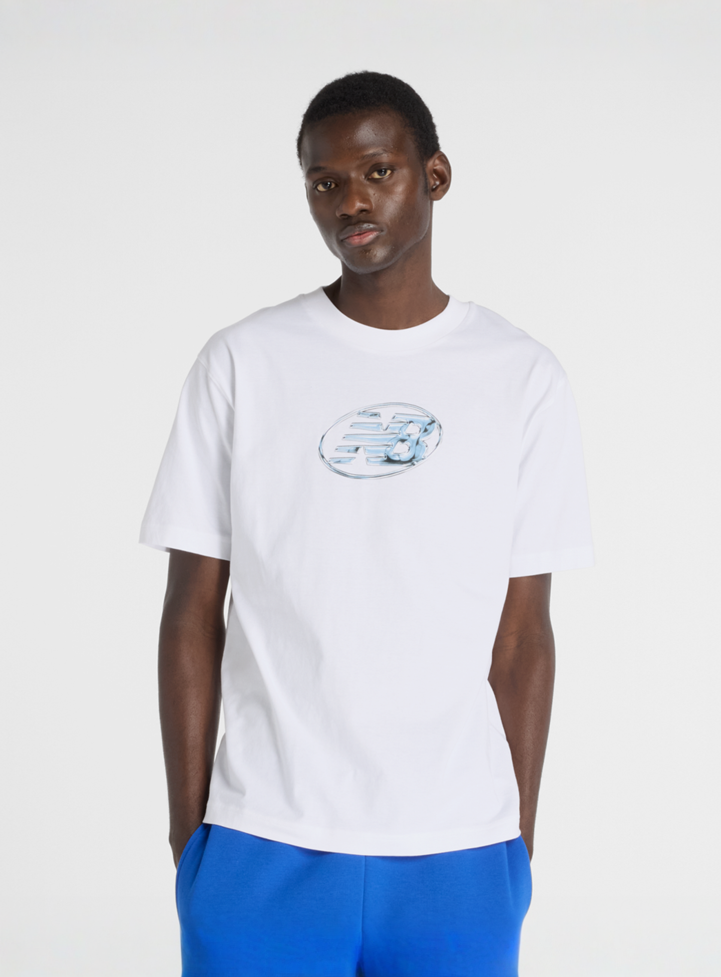 New Balance, Chrome T-Shirt, white, Image 1 of 4