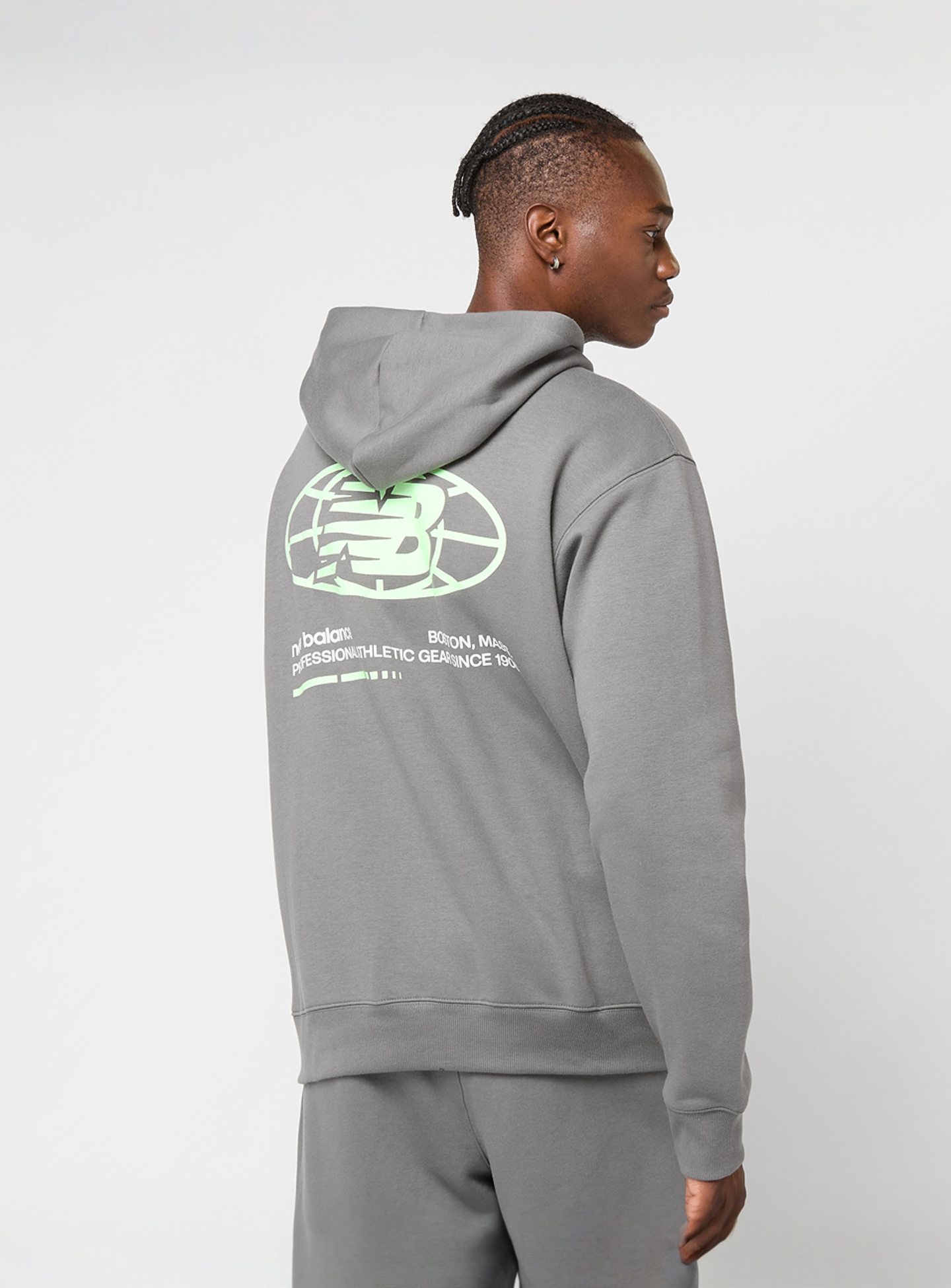 New Balance, Back Print Graphic Hoodie, grey, Image 2 of 5