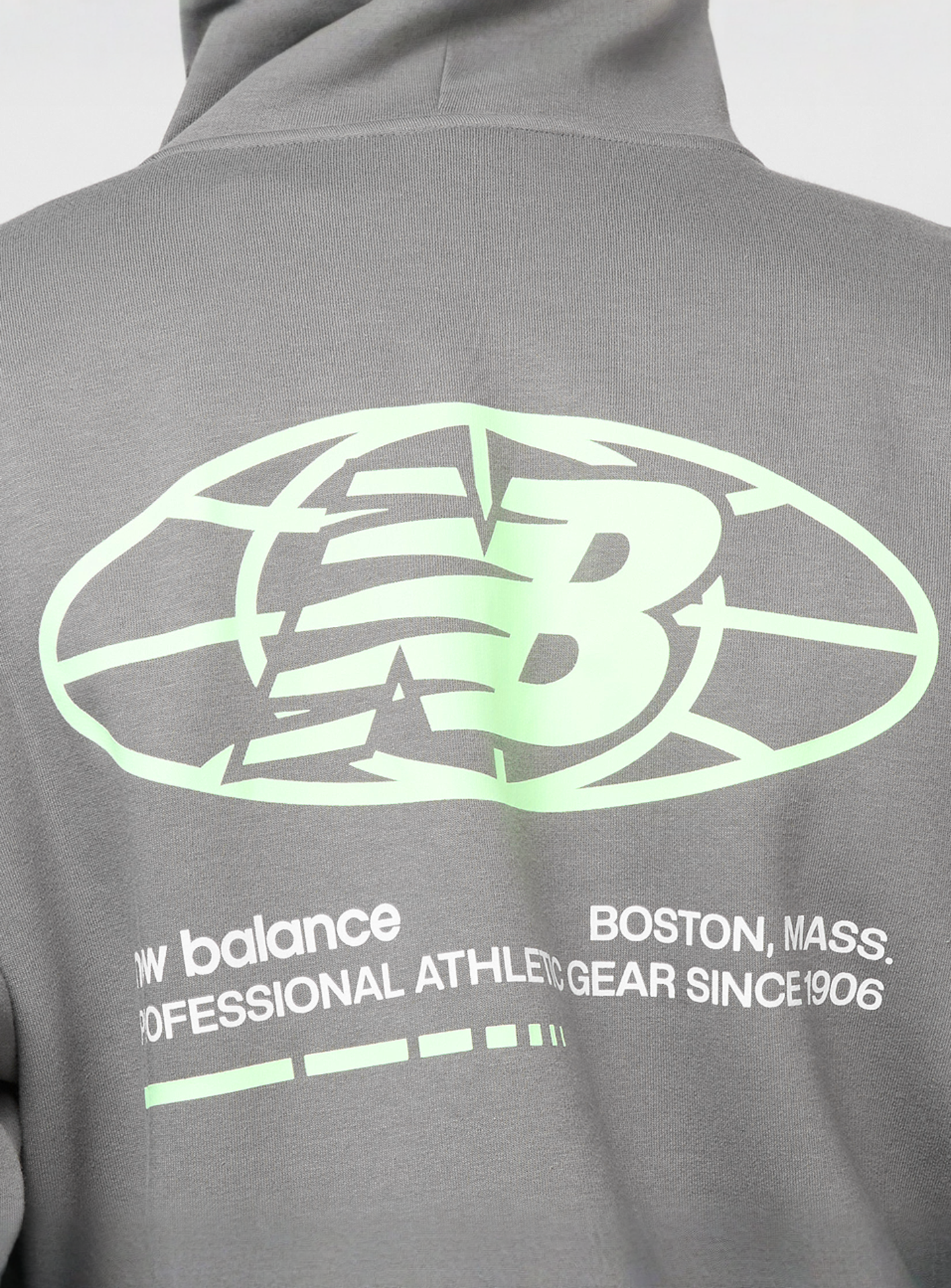 New Balance, Back Print Graphic Hoodie, grey, Image 4 of 5