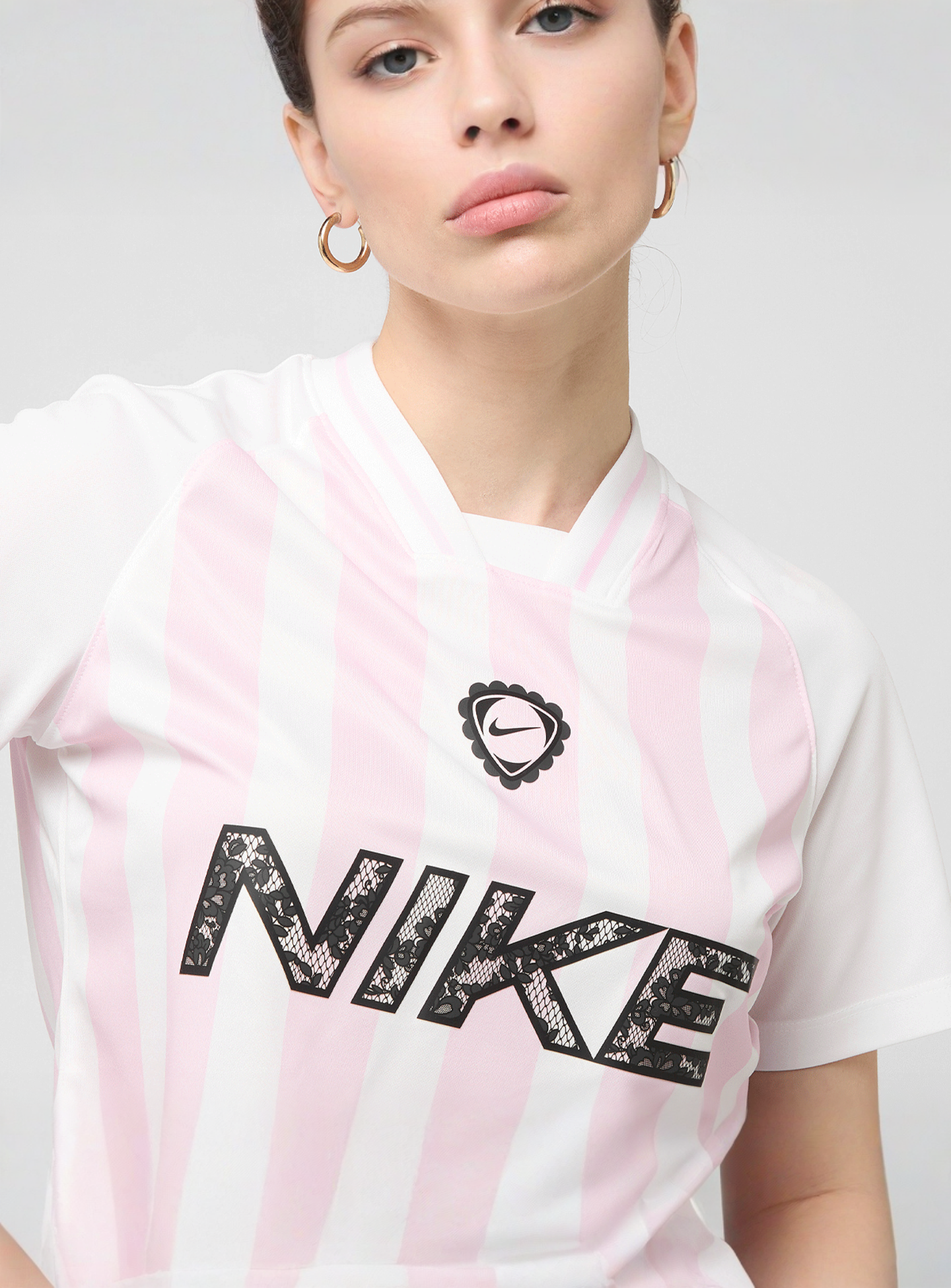 Nike, Sportswear Shortsleeve Crop Football Trend Top, white, Image 3 of 4