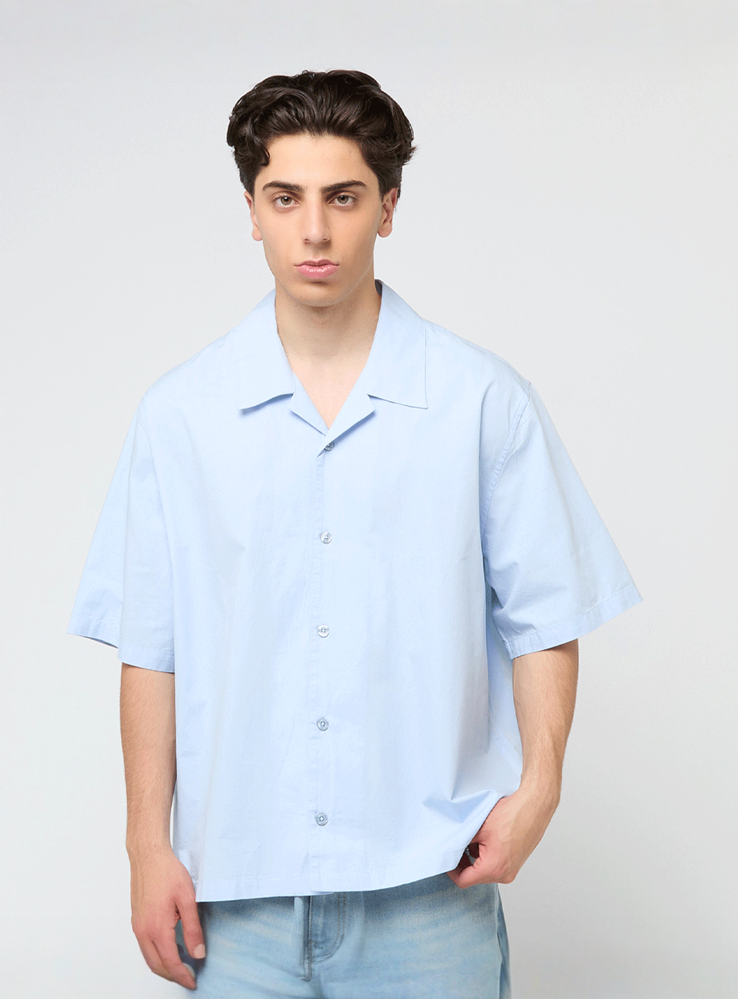 Decibel, Oversized Short Sleeve Shirt, blue, Image 1 of 3