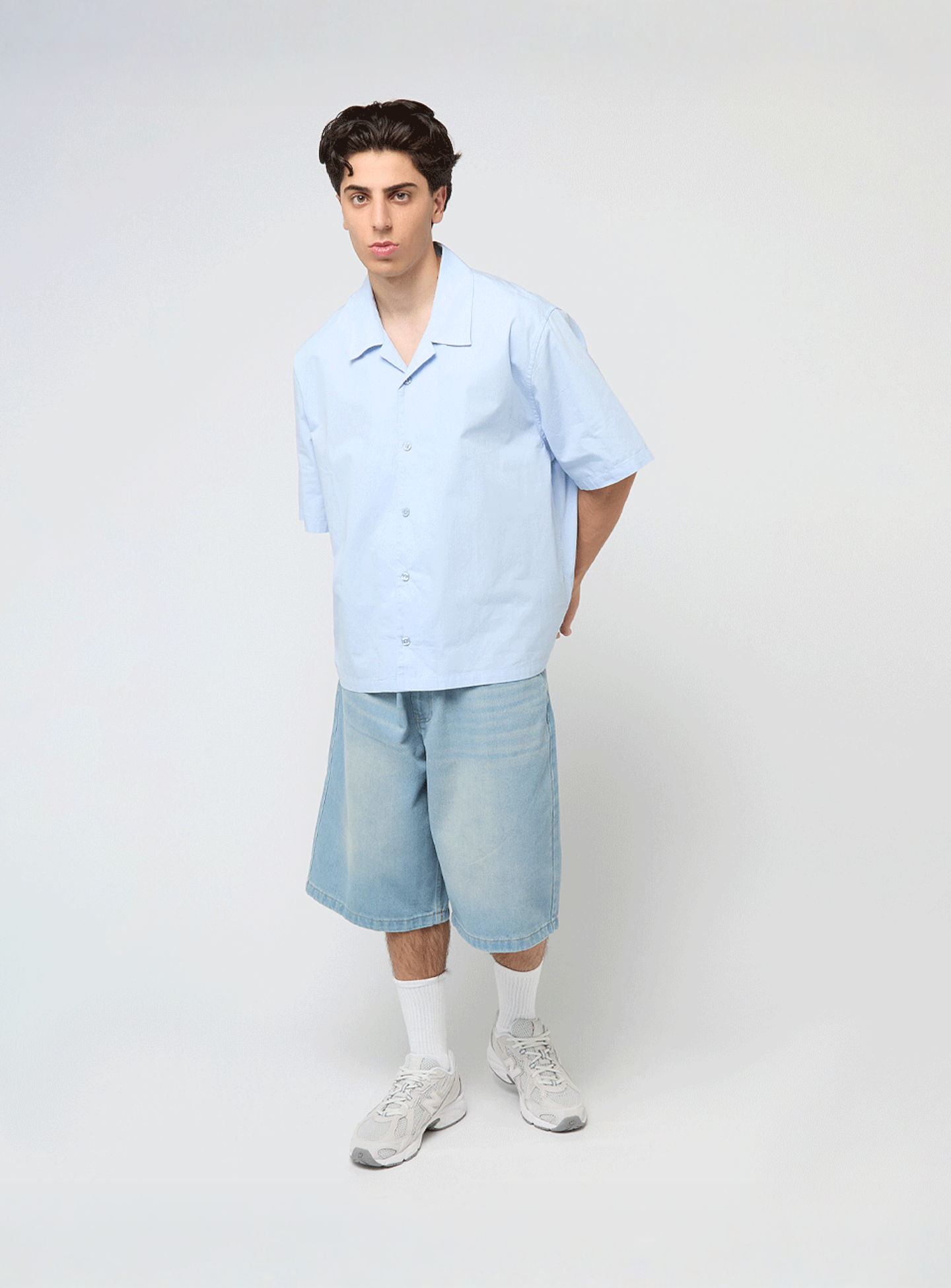 Decibel, Oversized Short Sleeve Shirt, blue, Image 3 of 3