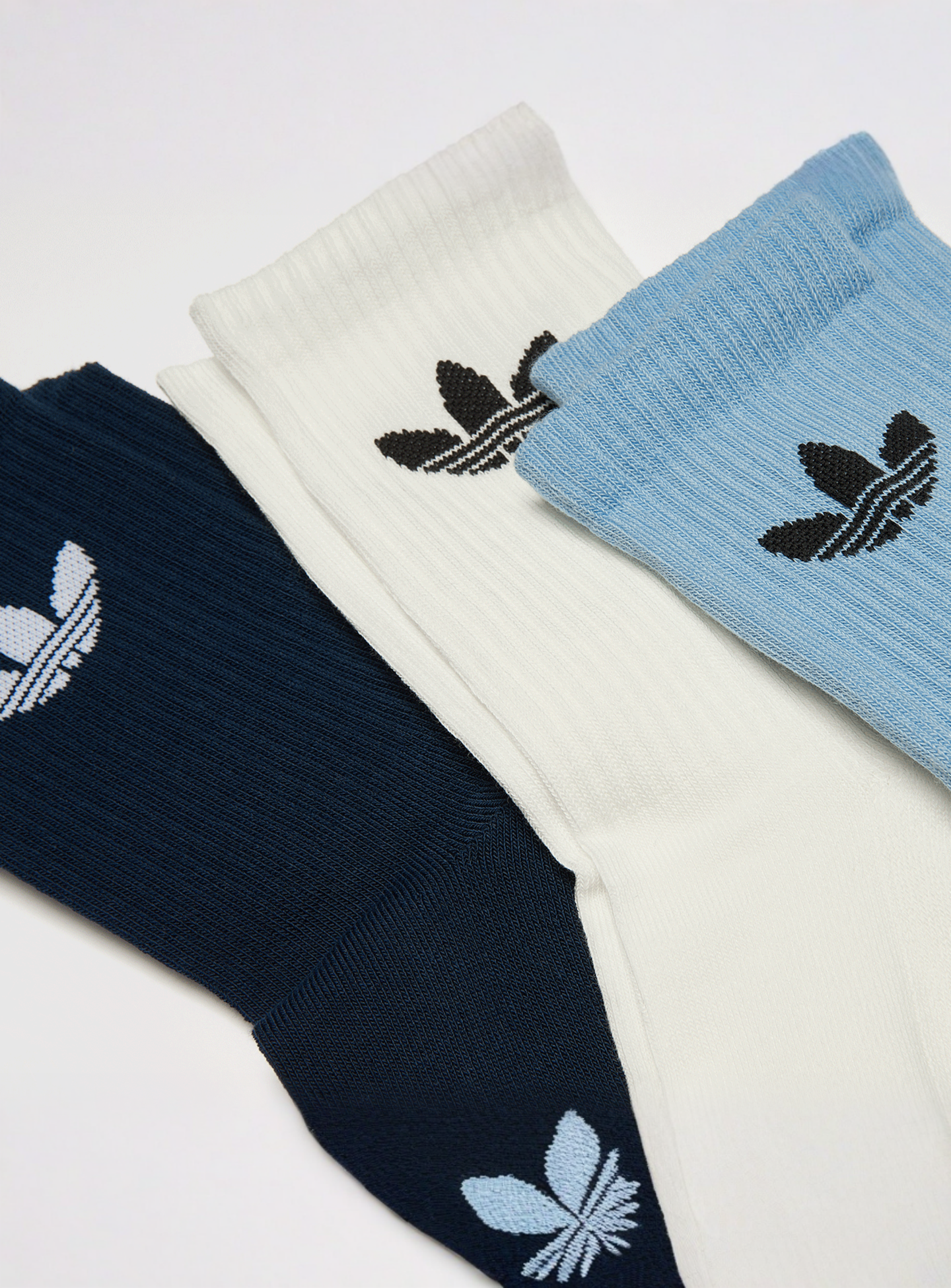 adidas Originals, 3 PACK - Trefoil Cushion Crew Socks, multi-colour, Image 2 of 2