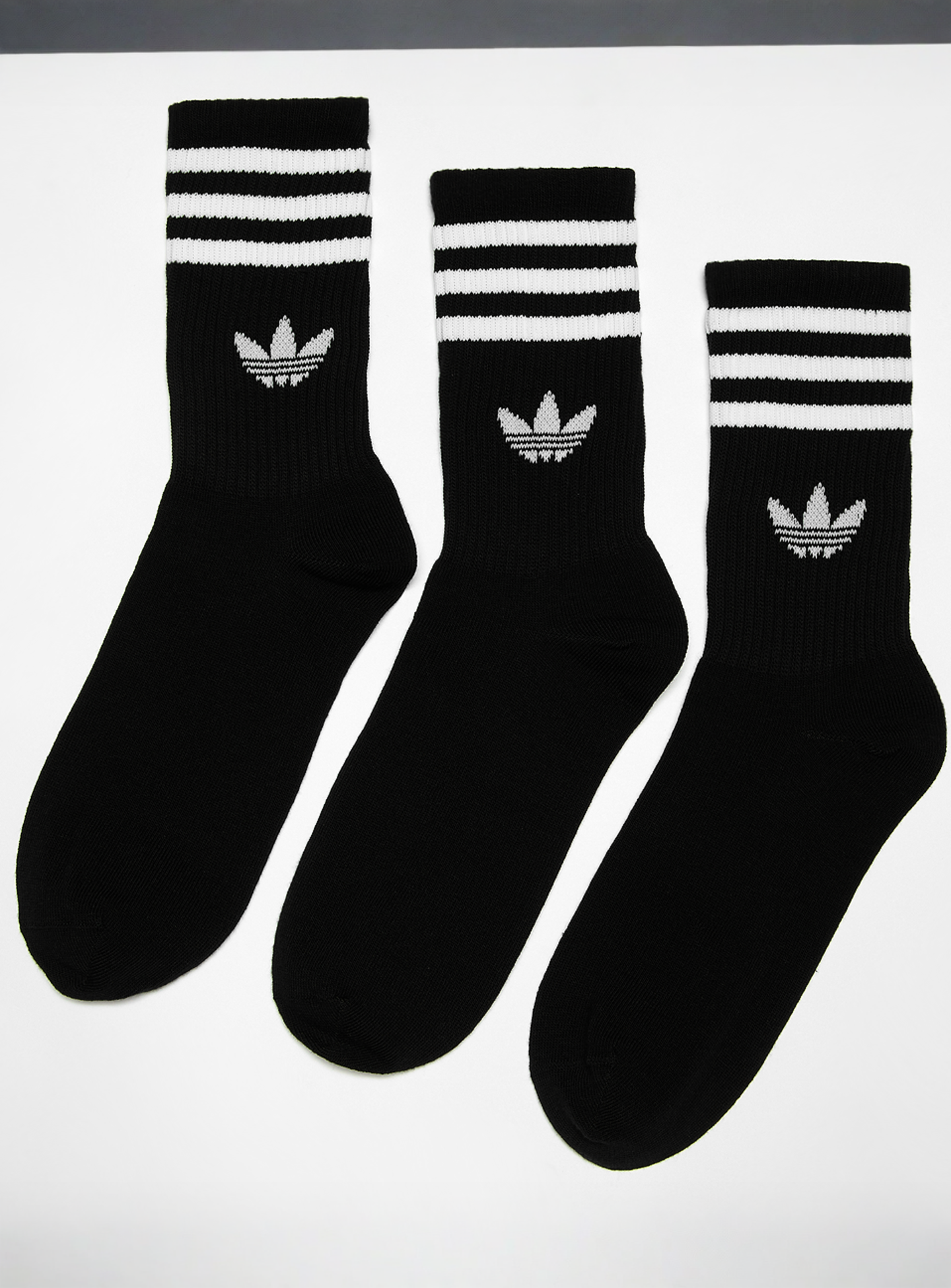 adidas Originals, 3 PACK - adicolor Crew Socks, black, Image 1 of 2