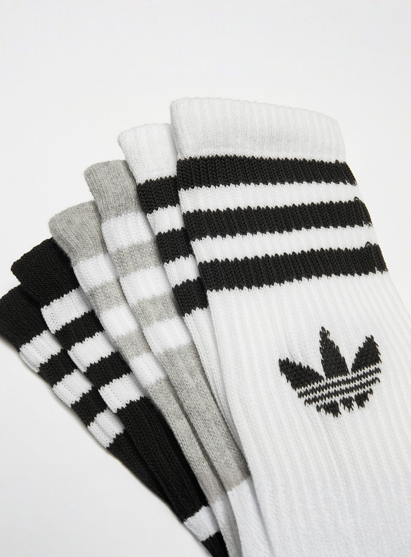 adidas Originals, 3 PACK - adicolor 3-Stripes Crew Socks, grey, Image 2 of 2