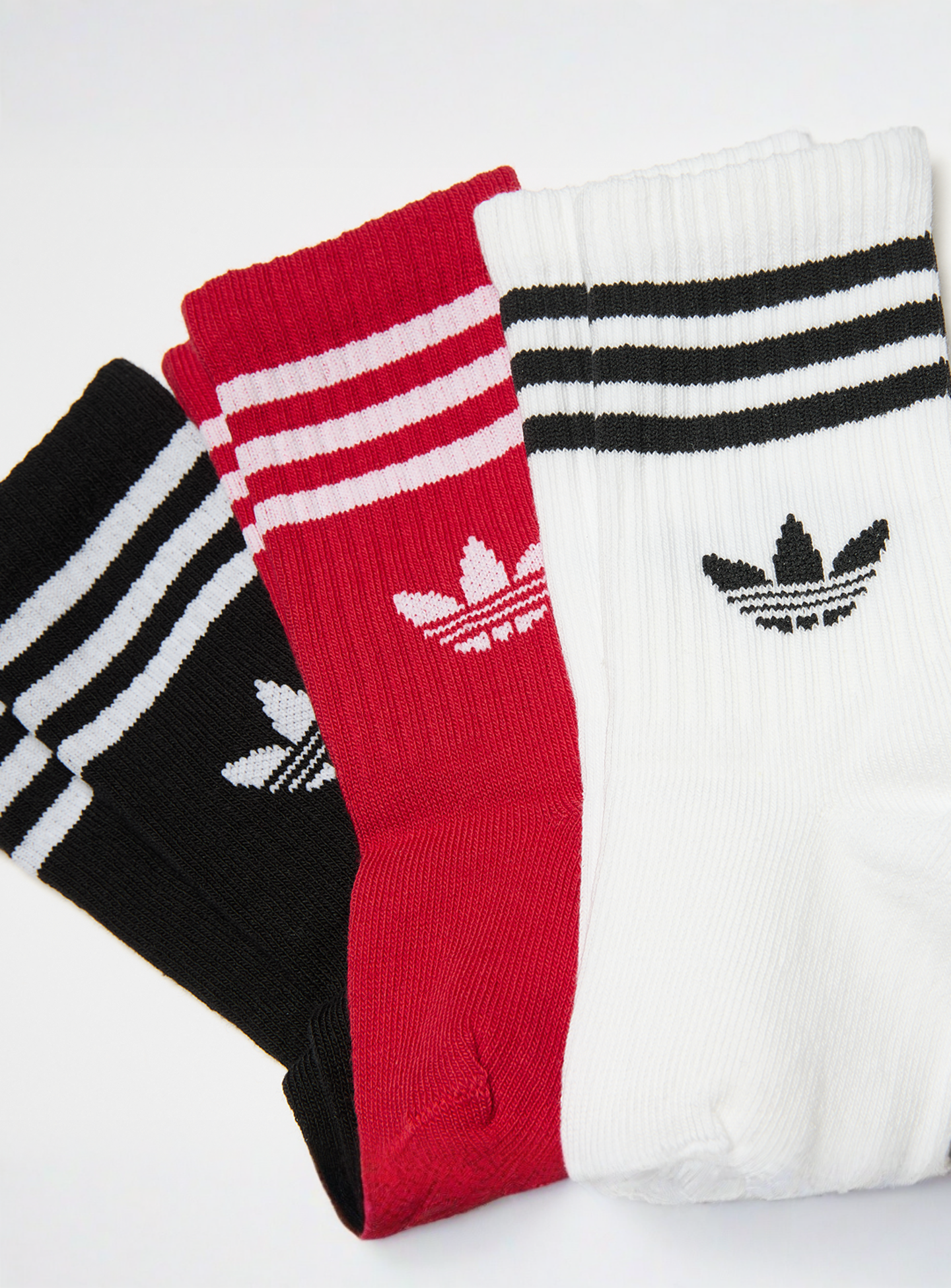 adidas Originals, 3 PACK - adicolor Crew Socks, black, Image 2 of 2
