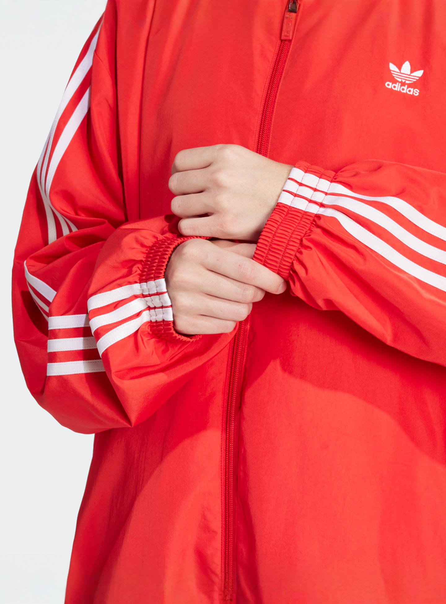 adidas Originals, Firebird Oversized Track Jacket, red, Image 4 of 5