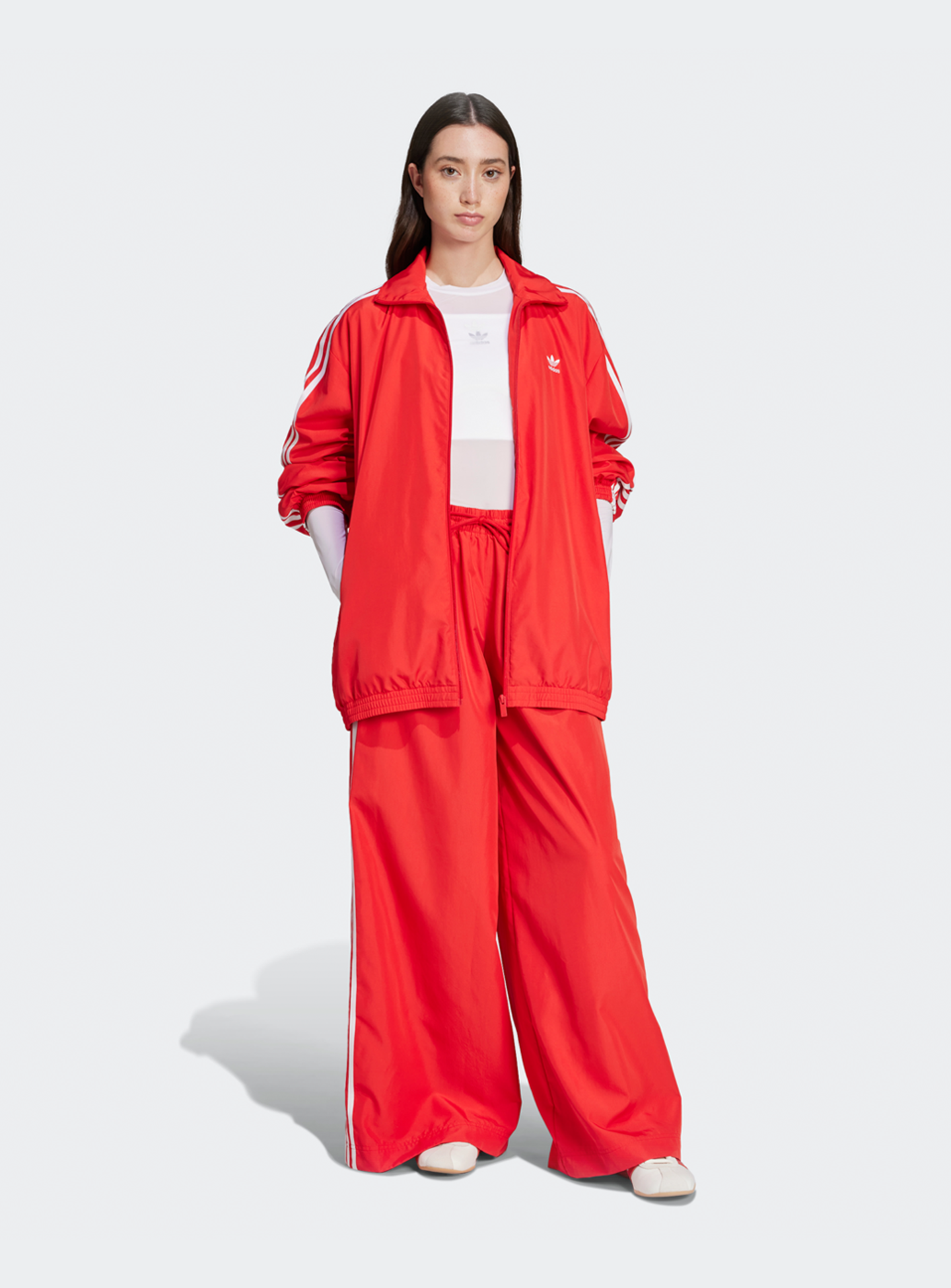 adidas Originals, Firebird Oversized Track Jacket, red, Image 5 of 5