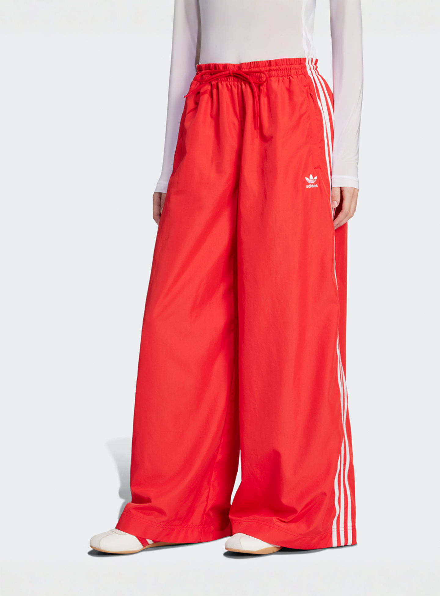adidas Originals, Firebird Oversized Track Pants, red, Image 1 of 5