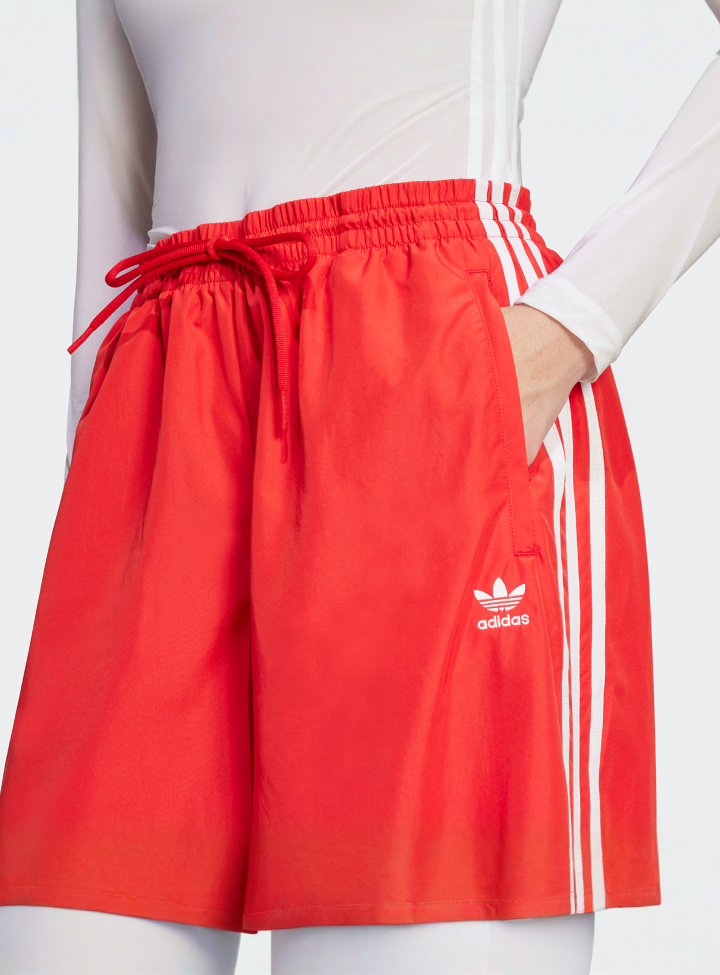 adidas Originals, Firebird Oversized Track Pants, red, Image 3 of 5