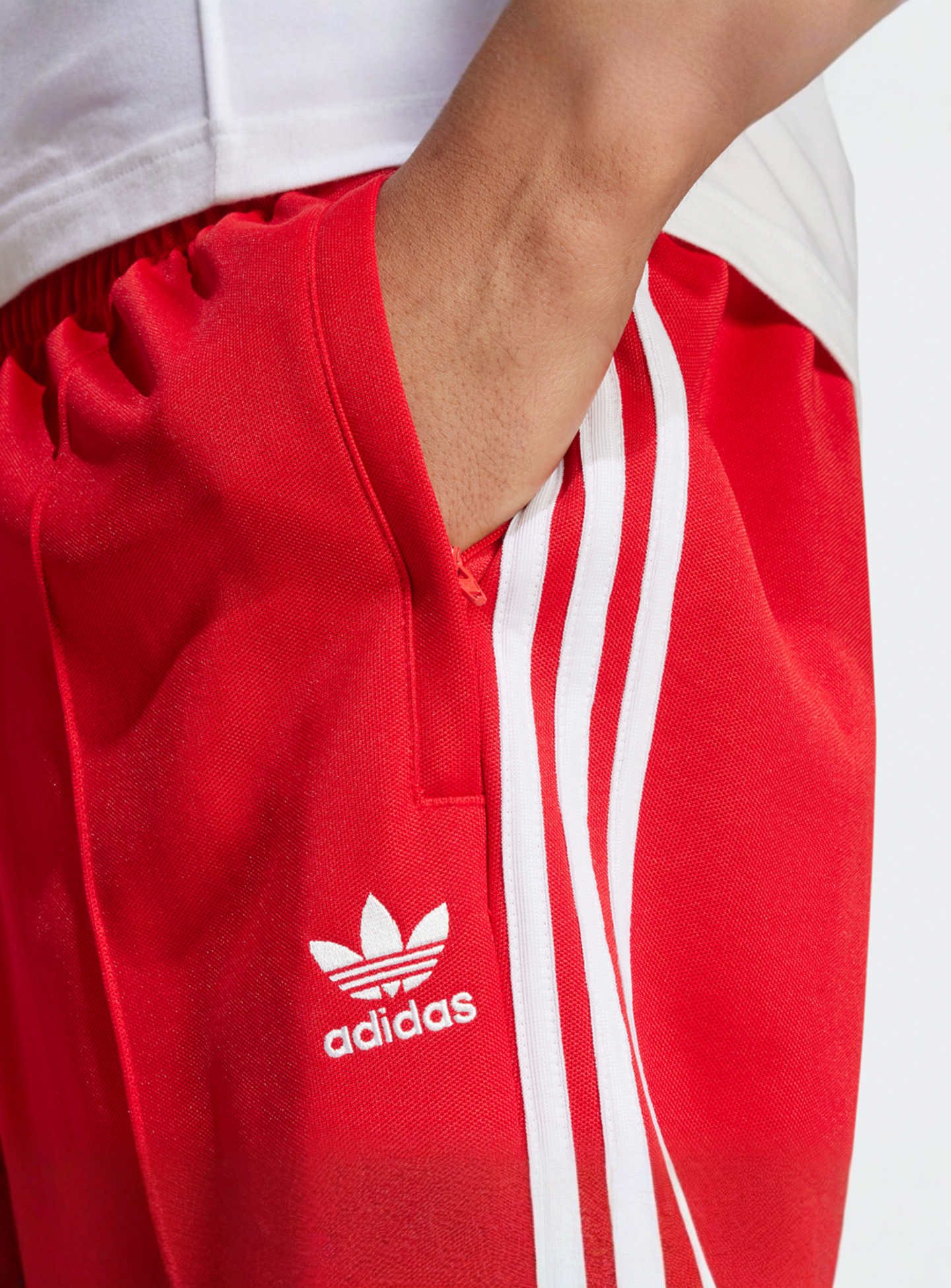 adidas Originals, Baggy Track Pants, red, Image 3 of 5