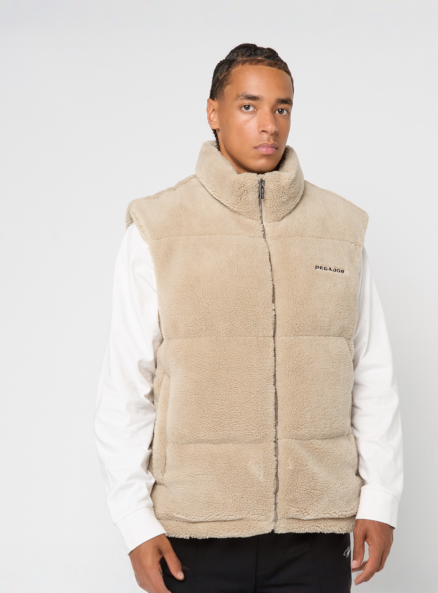 Pegador, LANDIN TEDDY PUFFER VEST SAND, beige, Image 1 of 5