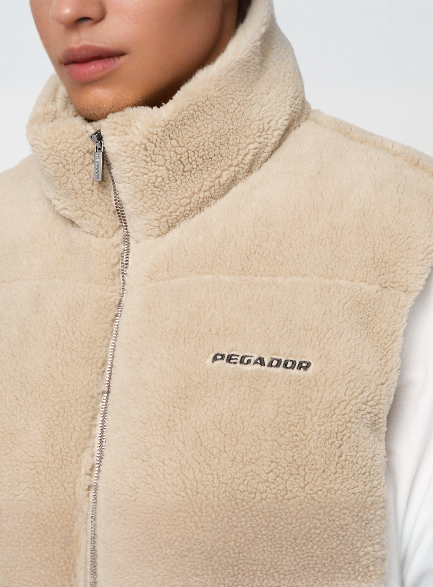 Pegador, LANDIN TEDDY PUFFER VEST SAND, beige, Image 3 of 5