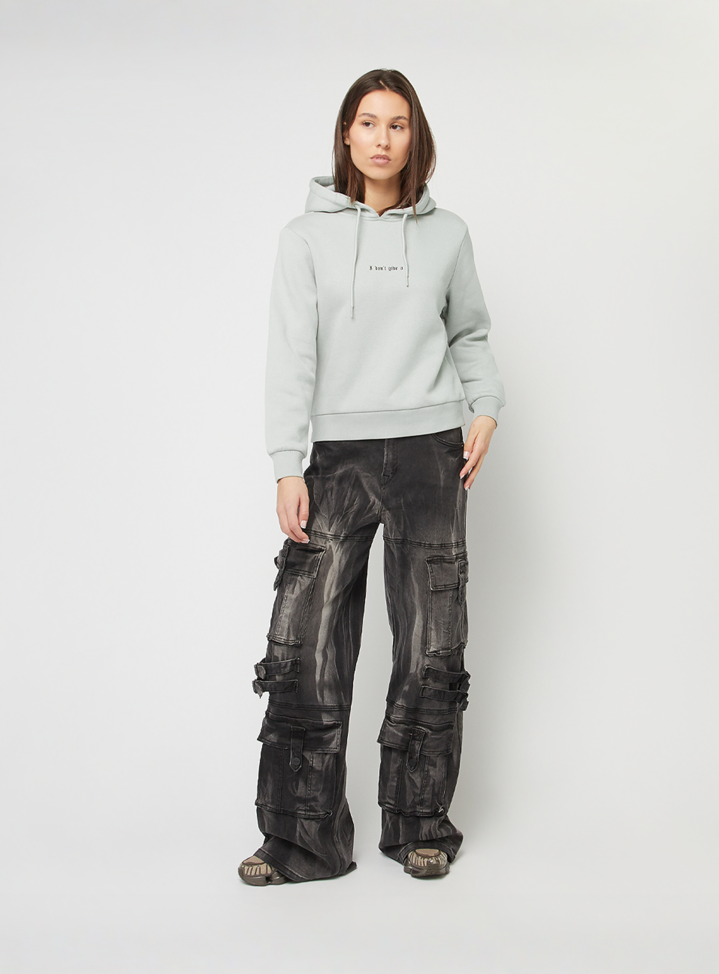 Miss Tee, I Dont Give A Hoody, grey, Image 5 of 5