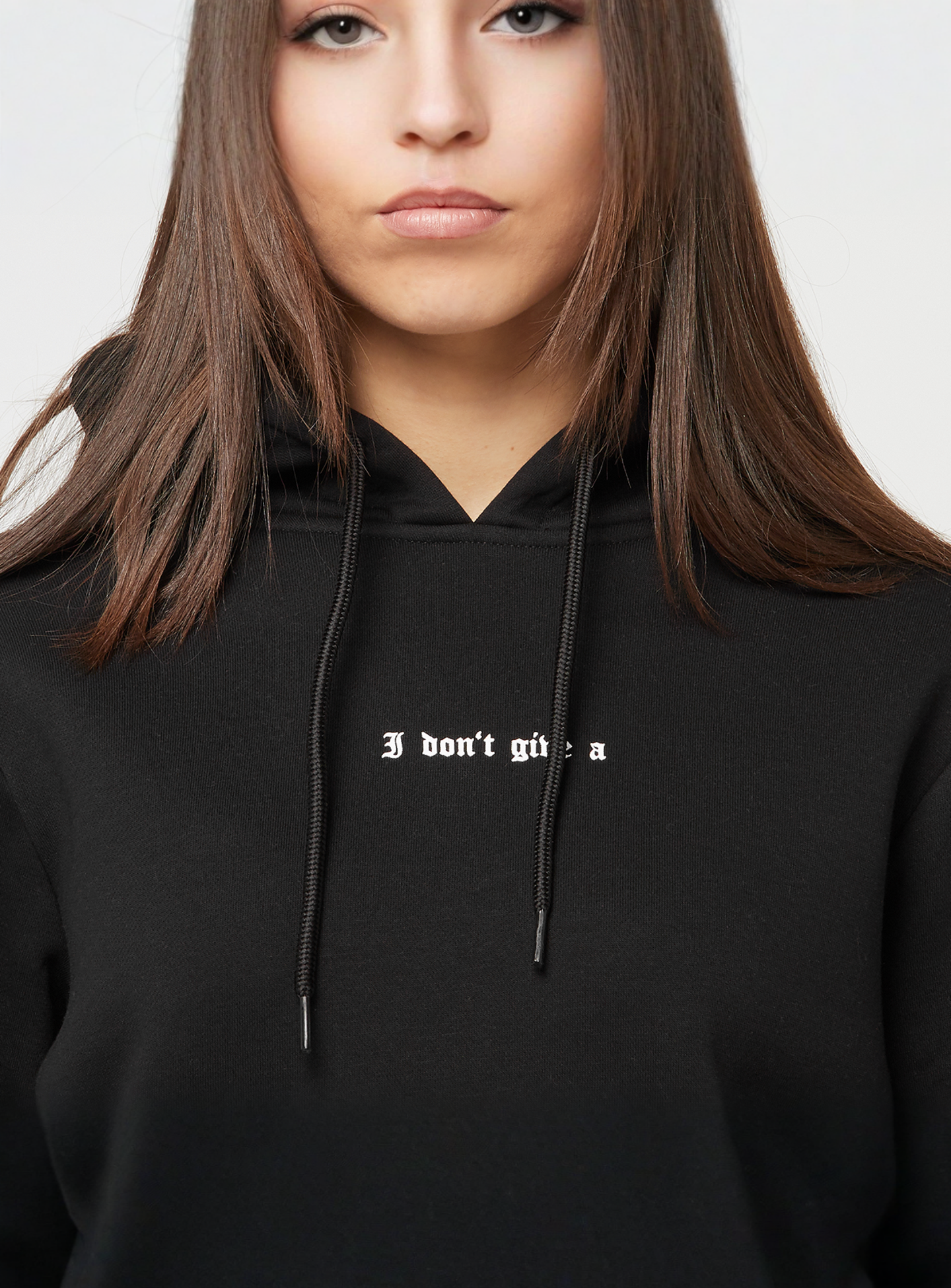 Miss Tee, I Dont Give A Hoody, black, Image 3 of 5
