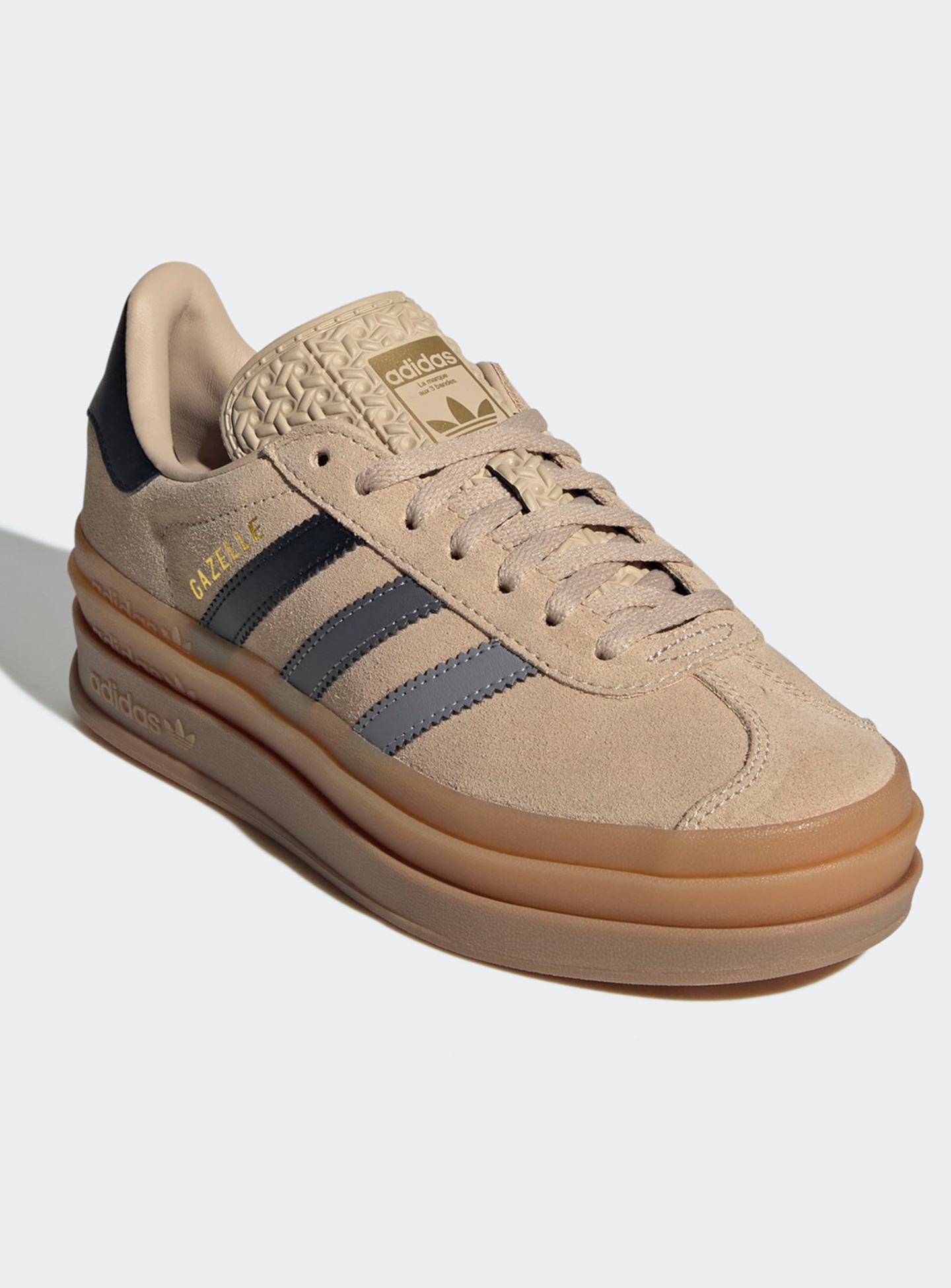 adidas Originals, Gazelle Bold (GS), beige, Image 3 of 8