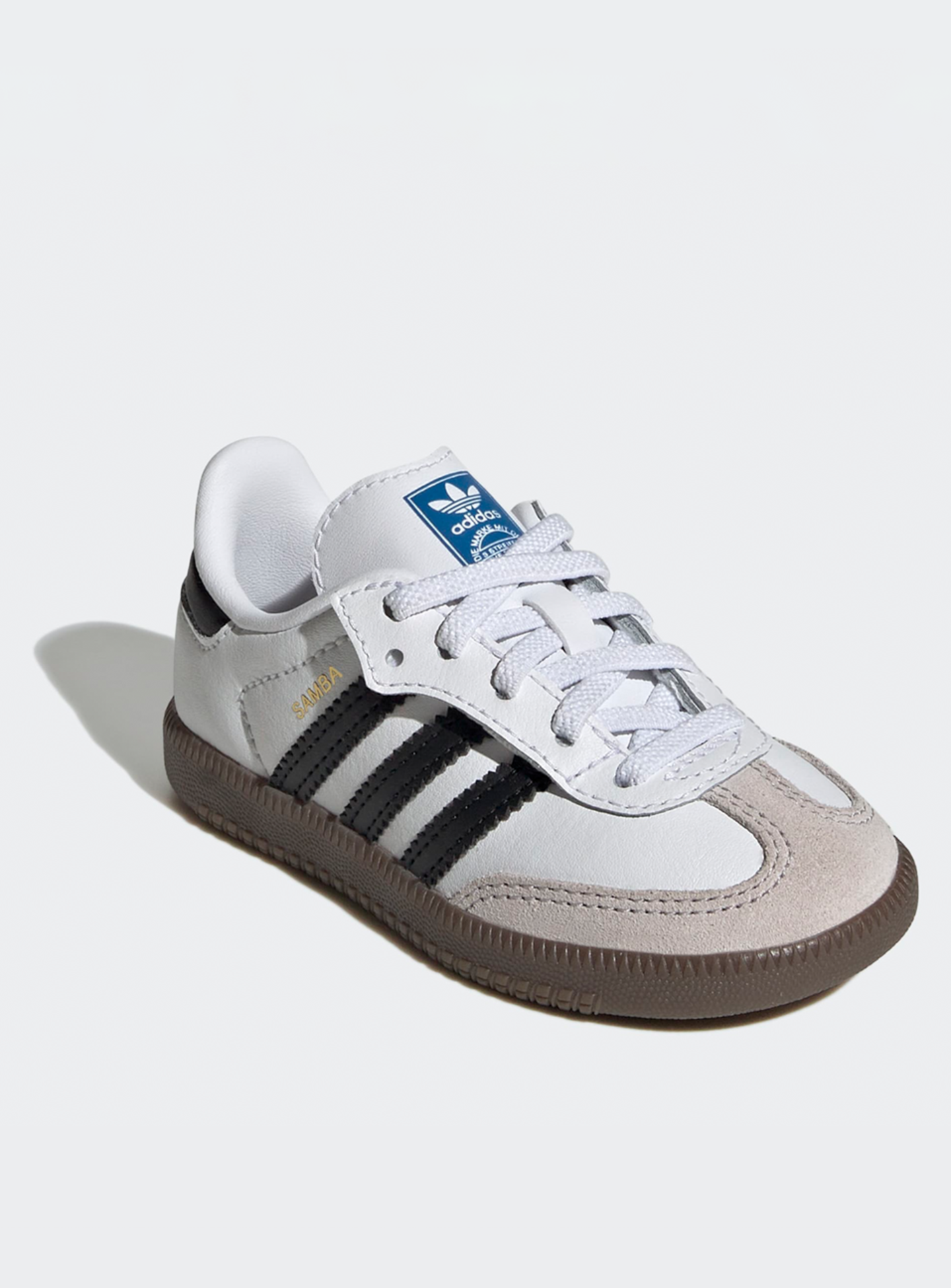 adidas Originals, Samba OG Comfort Closure Elastic Lace (TD), white, Image 3 of 8