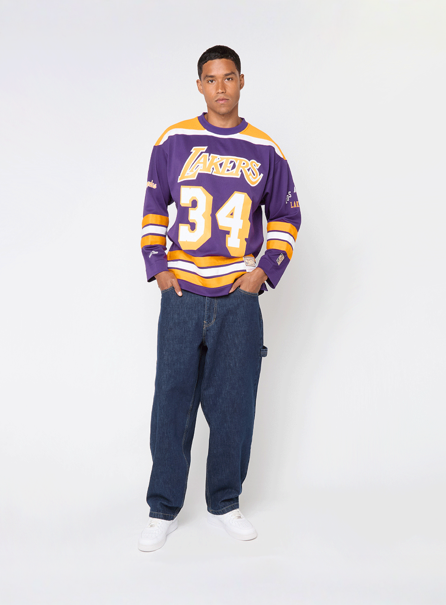 Mitchell & Ness, NBA Los Angeles Lakers Maxxed Out Fashion Jersey, purple, Image 7 of 7