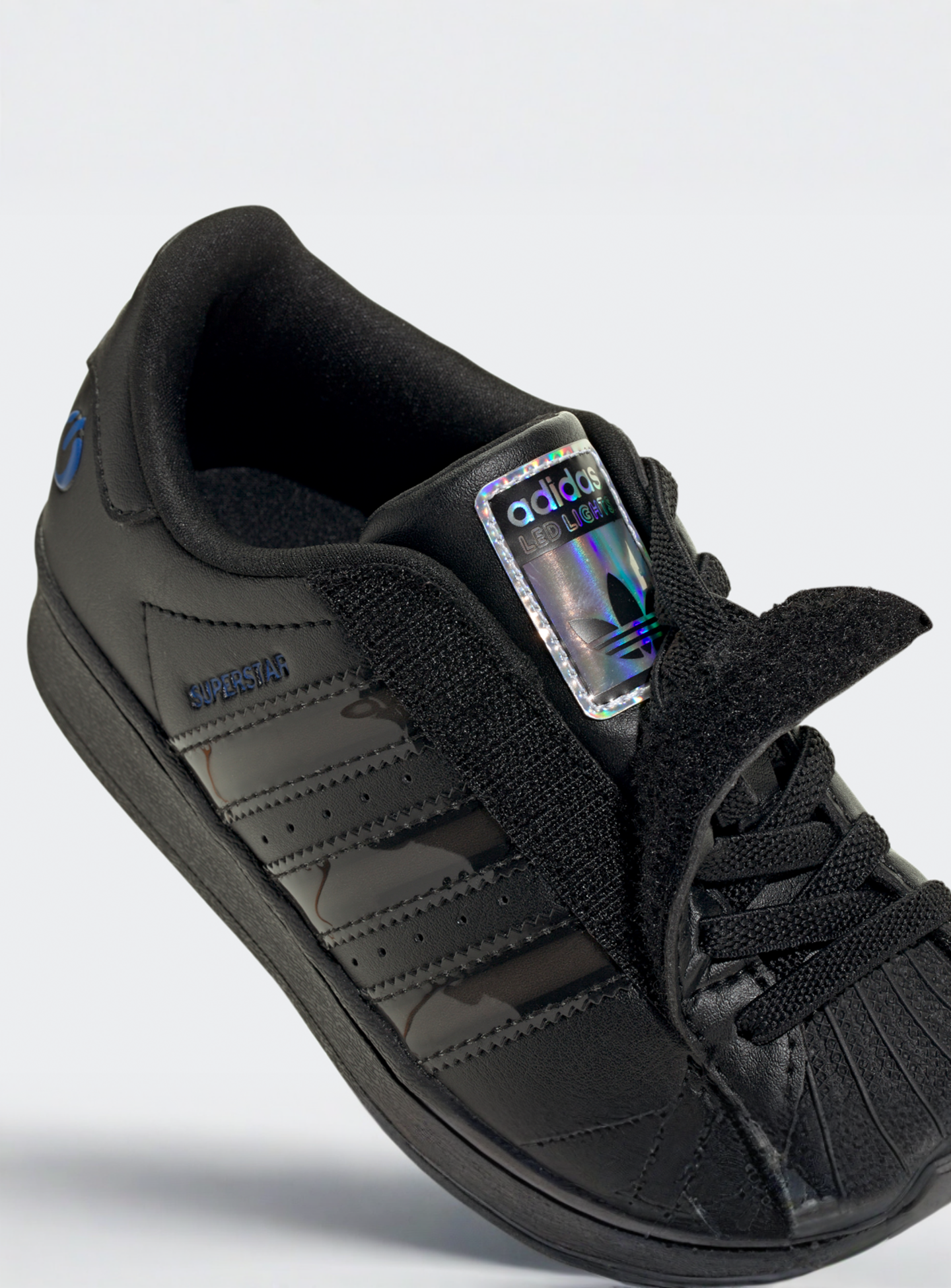 adidas Originals, Superstar LED Lights Comfort Closure Elastic Lace (PS), black, Image 7 of 9