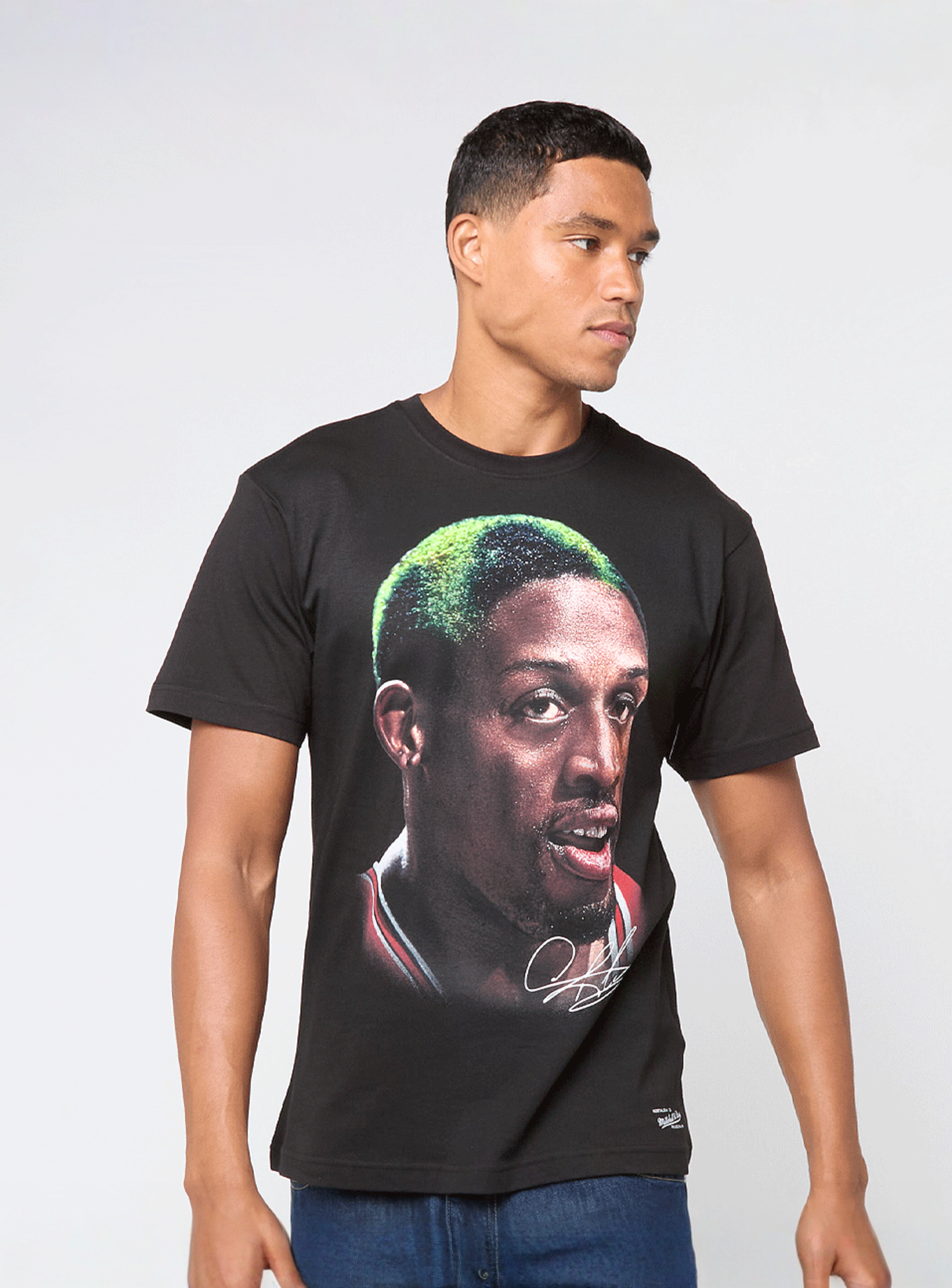 Mitchell & Ness, NBA Chicago Bulls Player Big Face Tee, black, Image 1 of 4