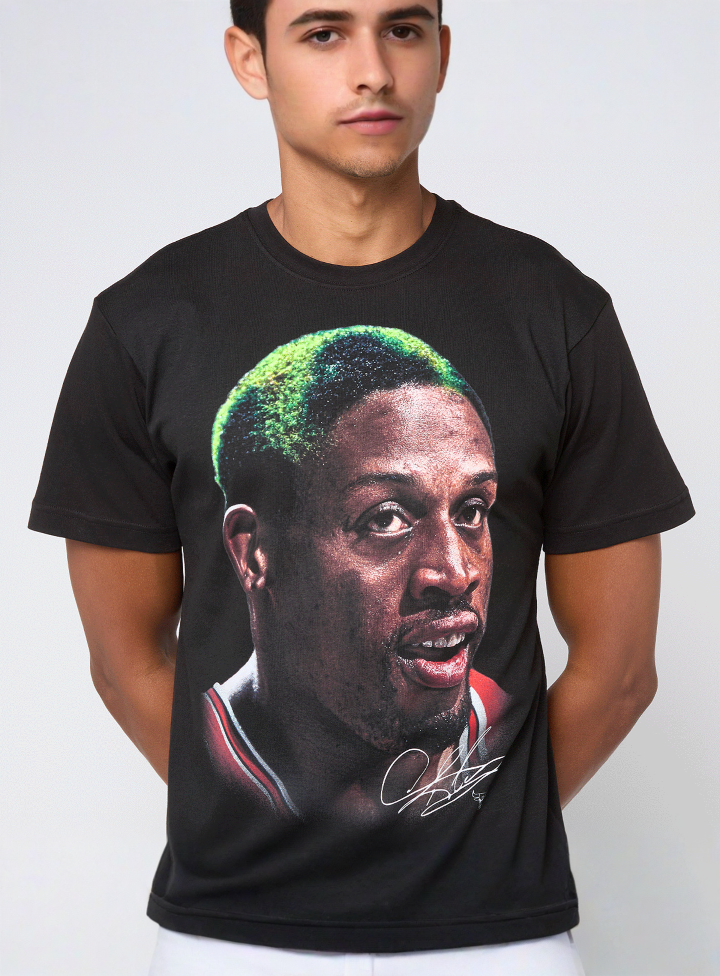 Mitchell & Ness, NBA Chicago Bulls Player Big Face Tee, black, Image 3 of 4