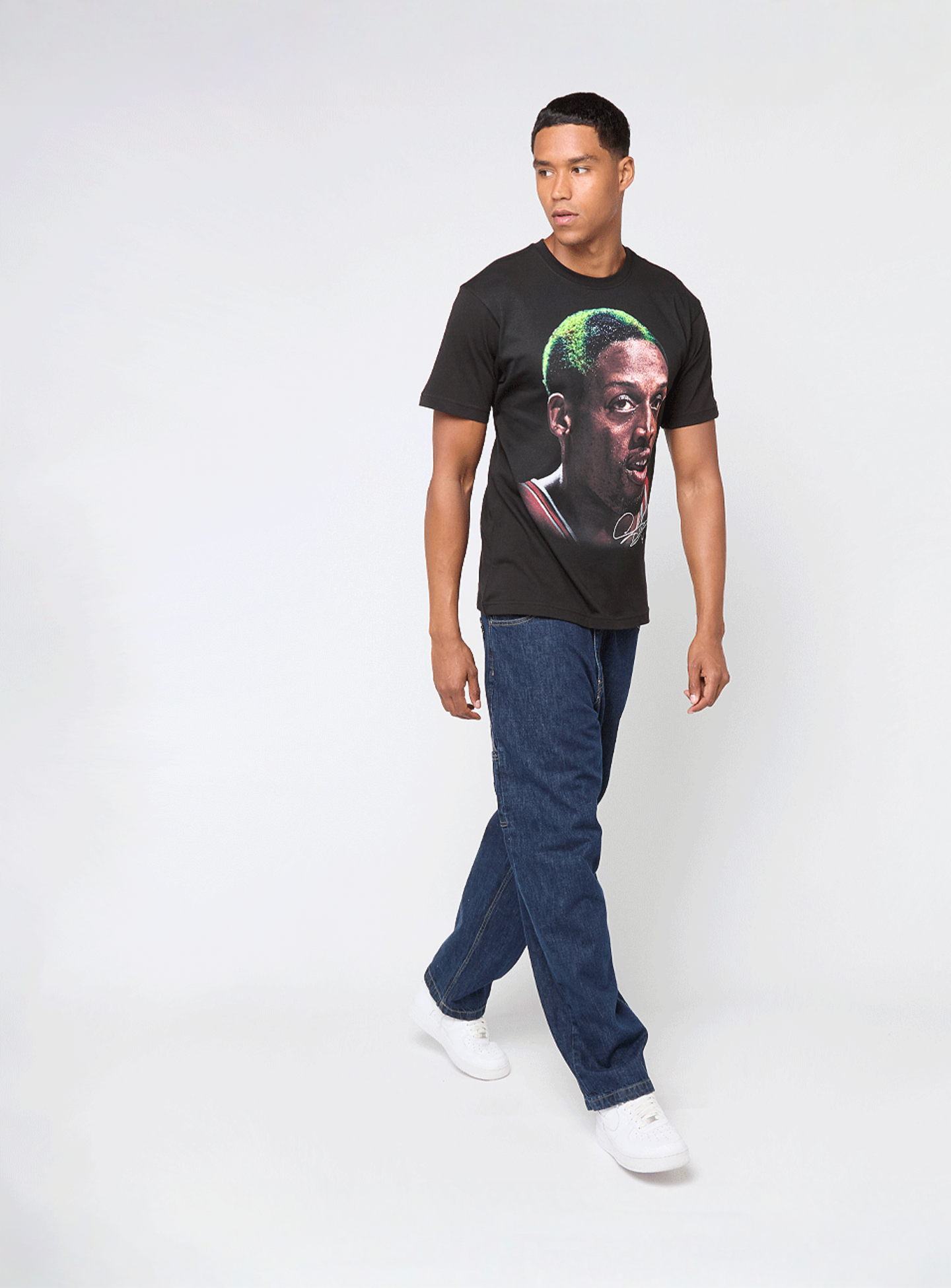 Mitchell & Ness, NBA Chicago Bulls Player Big Face Tee, black, Image 4 of 4