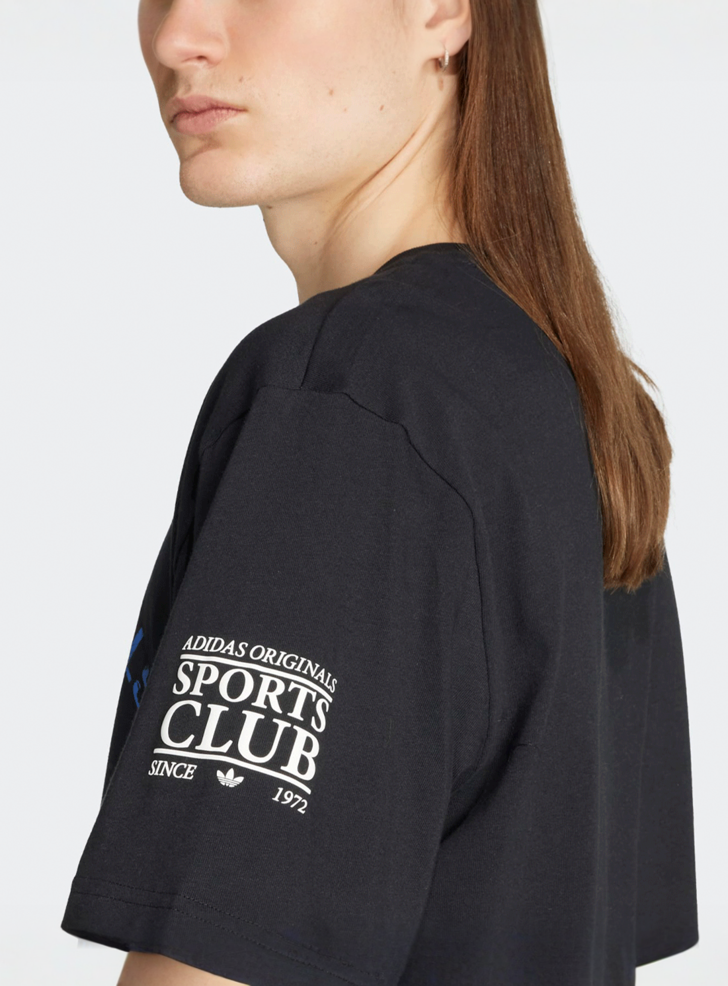 adidas Originals, 90s Football Tee, black, Image 4 of 5