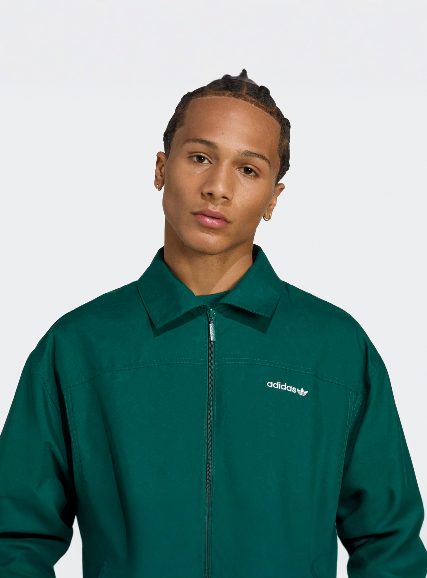 adidas Originals, Brushed Track Jacket, green, Image 3 of 5