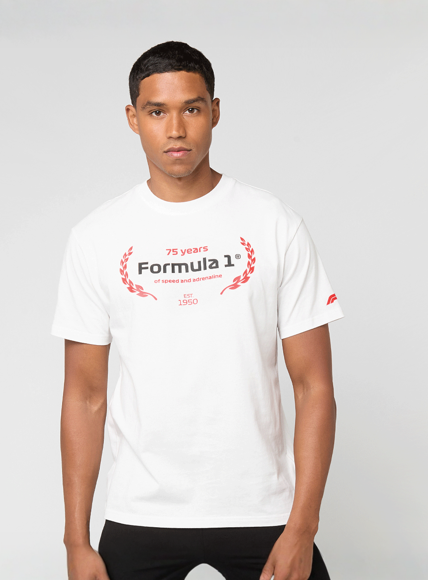 PUMA, F1 Essentials Graphic Tee, white, Image 1 of 6