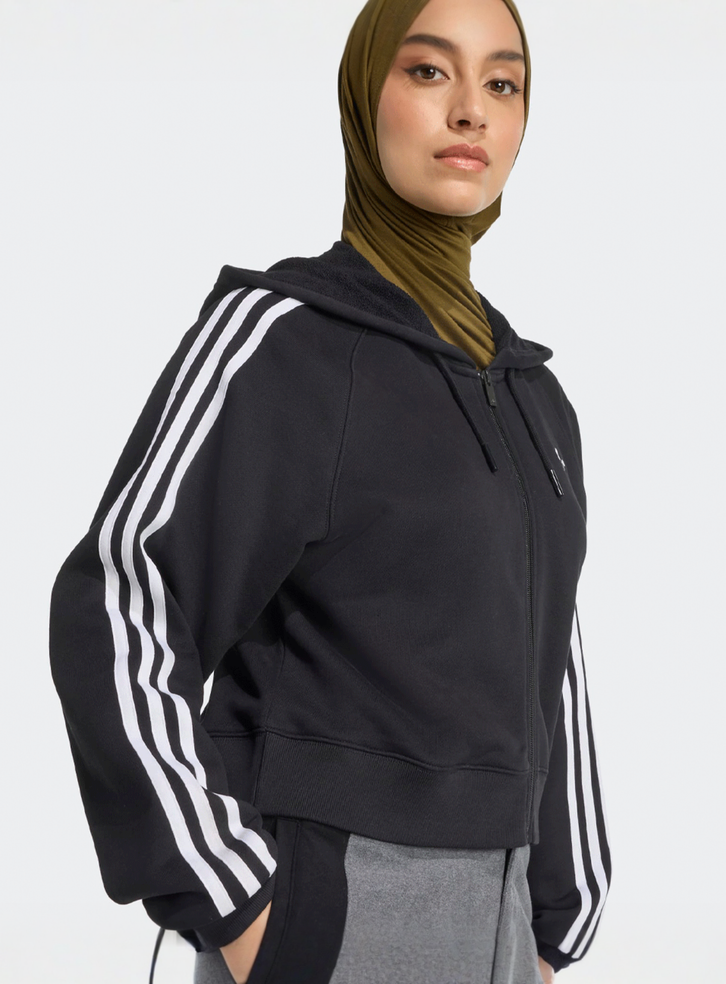 adidas Originals, Zip Hoodie, black, Image 4 of 5