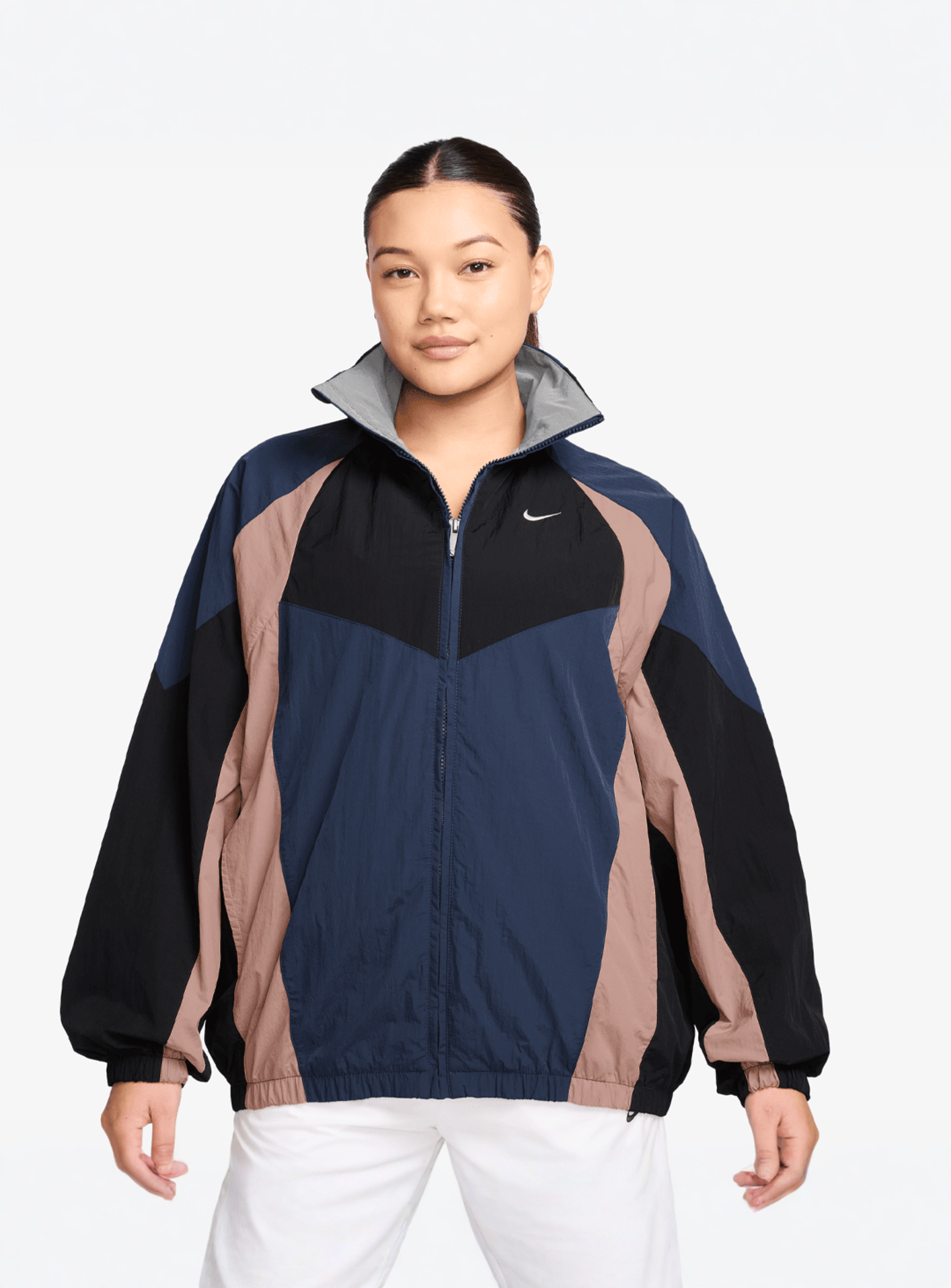Nike, Sportswear Street Oversized Track Jacket, blue, Image 1 of 3