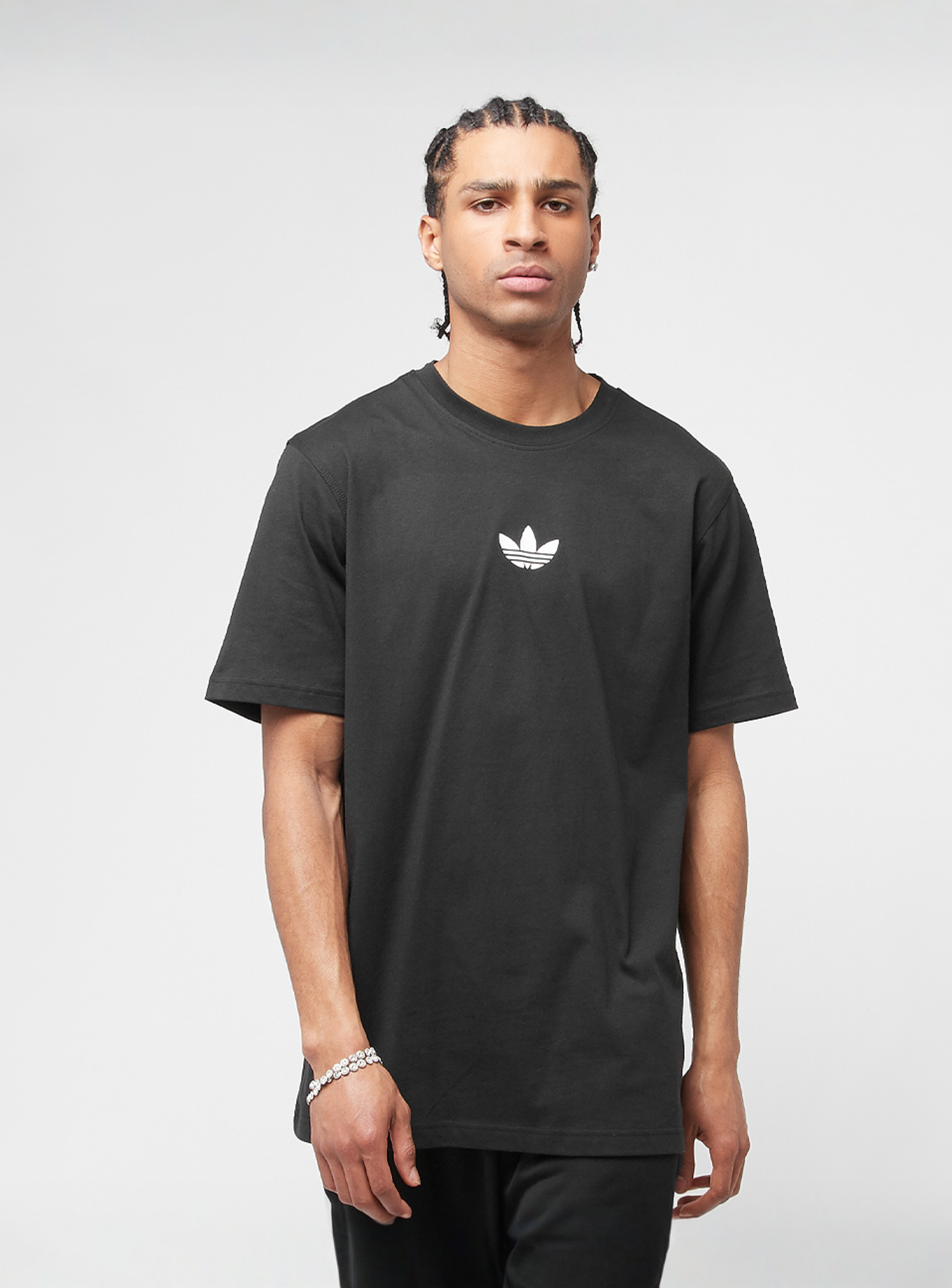 adidas Originals, Floating Trefoil Tee, black, Image 2 of 5