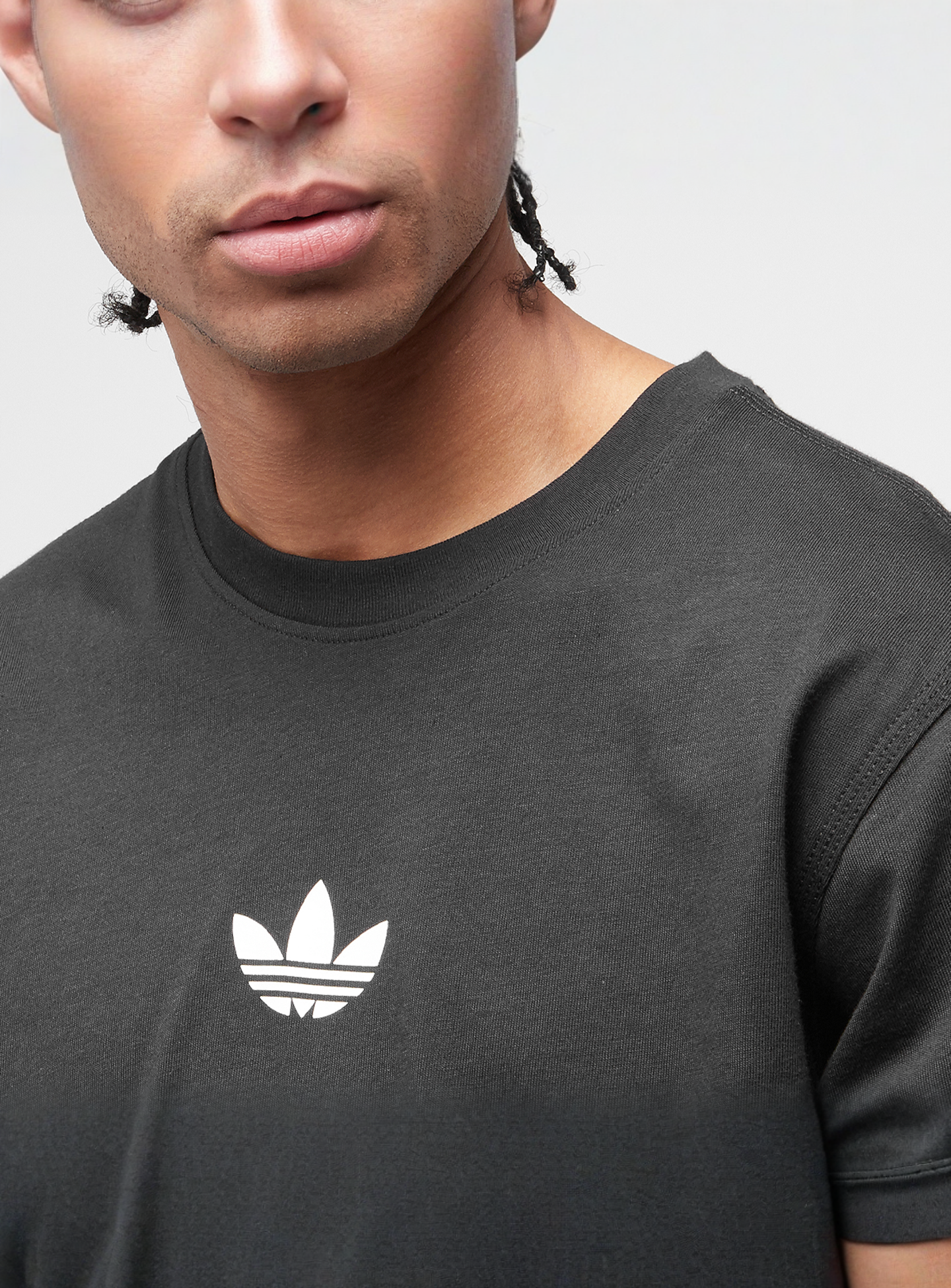 adidas Originals, Floating Trefoil Tee, black, Image 3 of 5