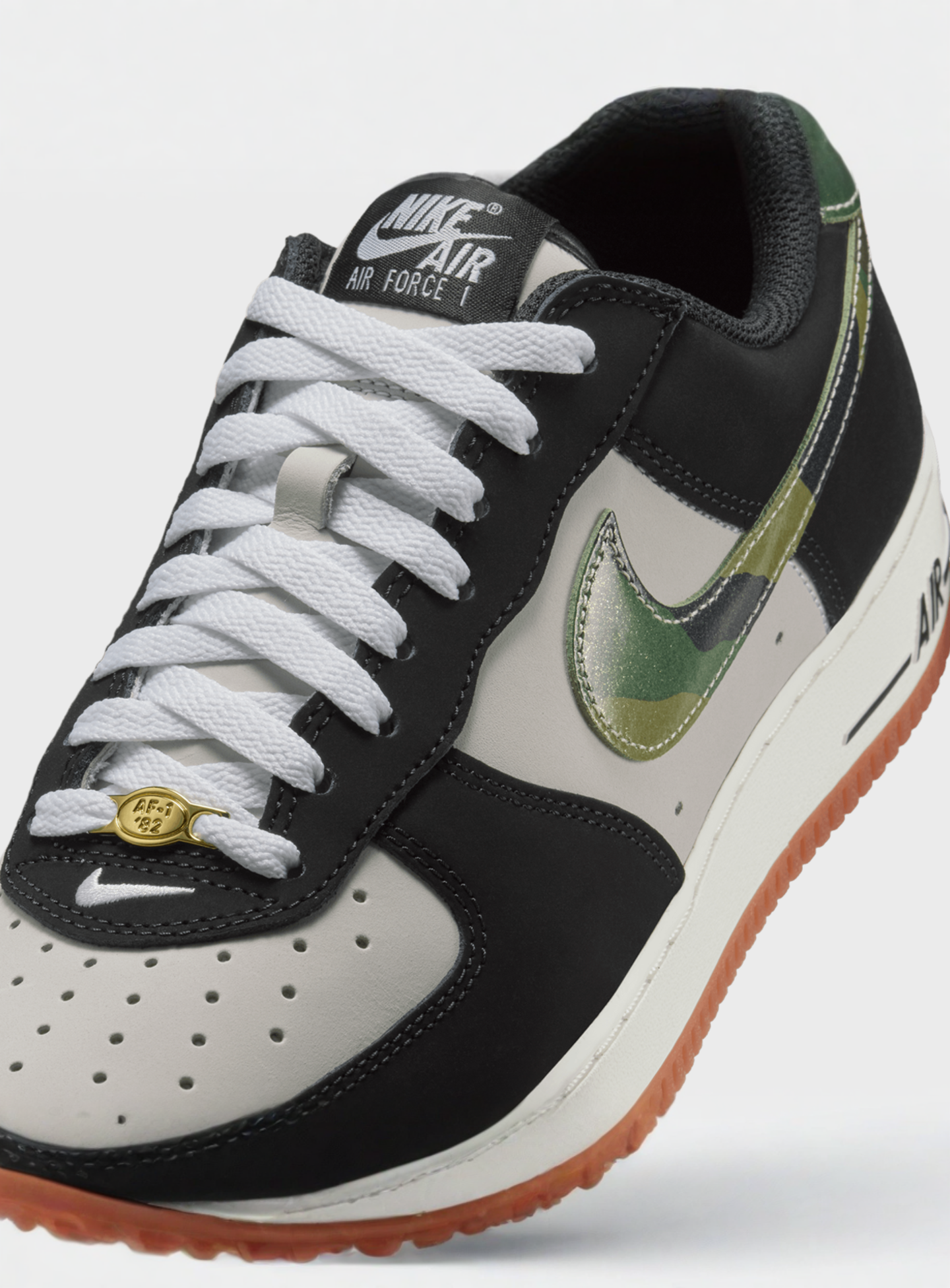 Nike, Air Force 1 Low Retro, black, Image 7 of 8