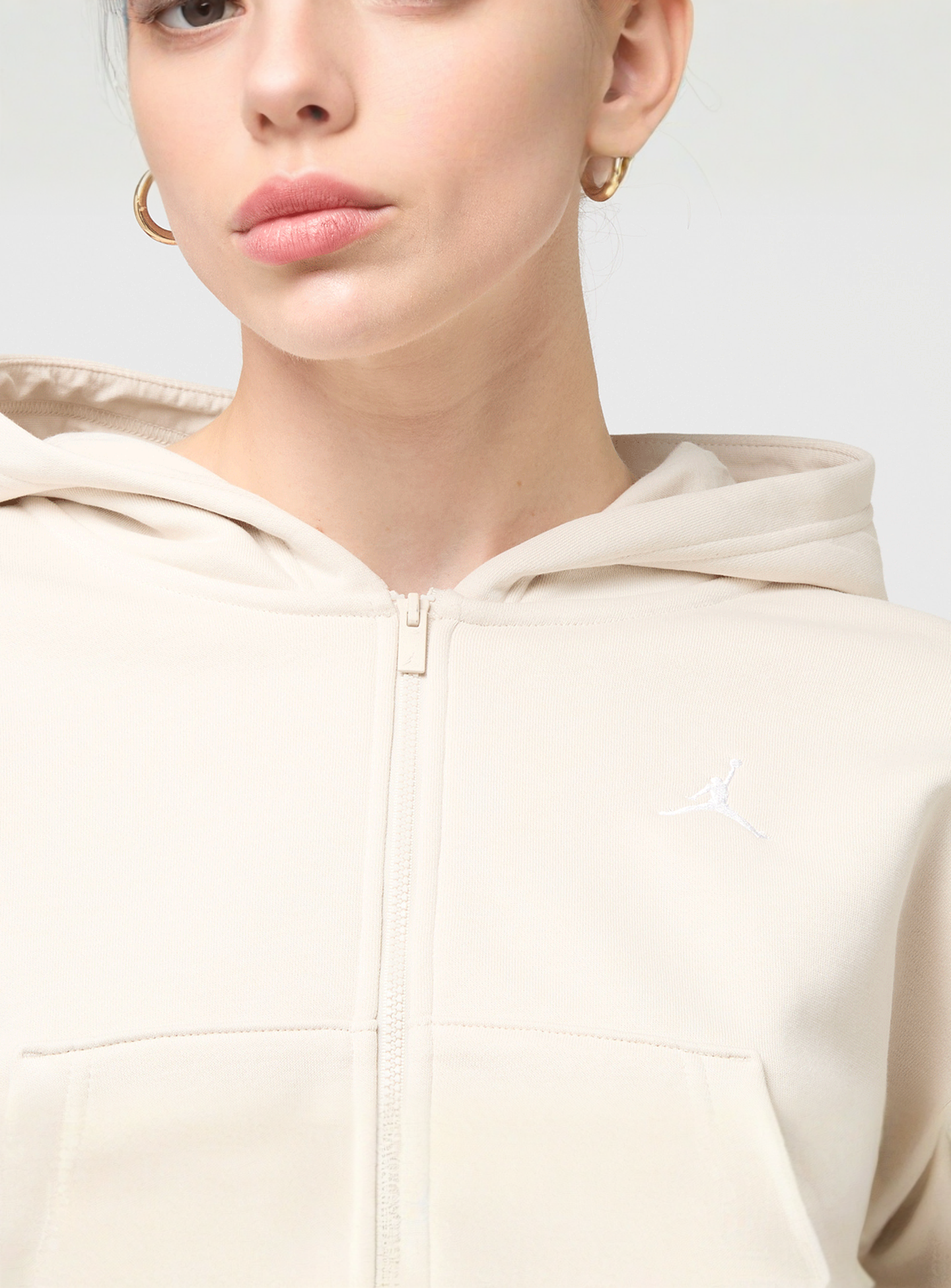 Jordan, Brooklyn Fleece Full Zip Modern Crop, beige, Image 3 of 4