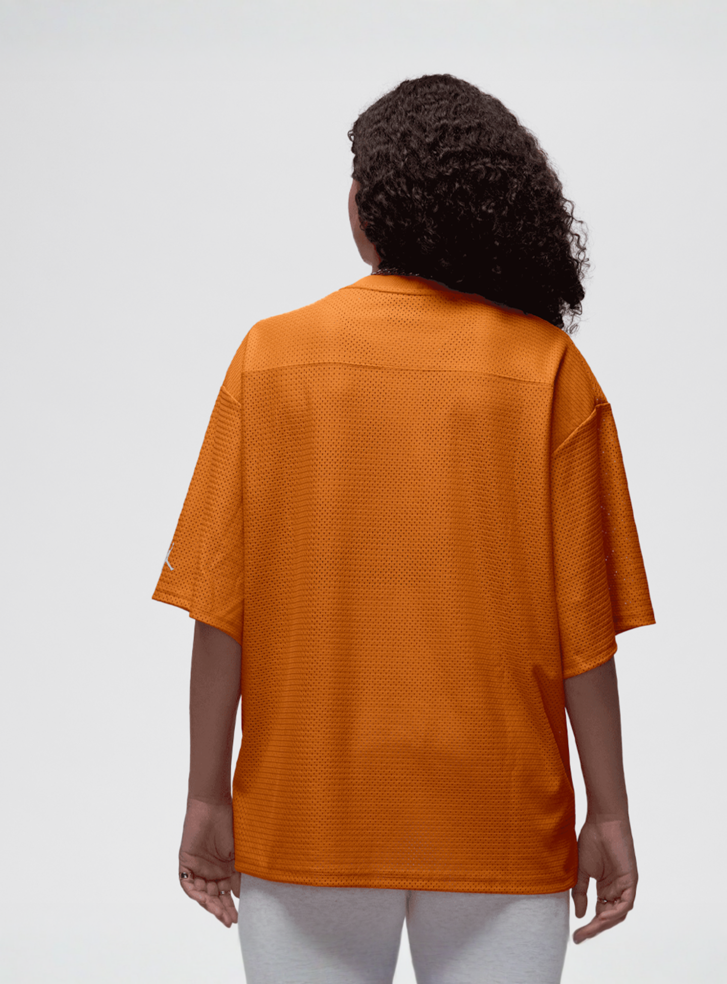 Jordan, Brooklyn Short Sleeve Mesh Jersey, orange, Image 2 of 6