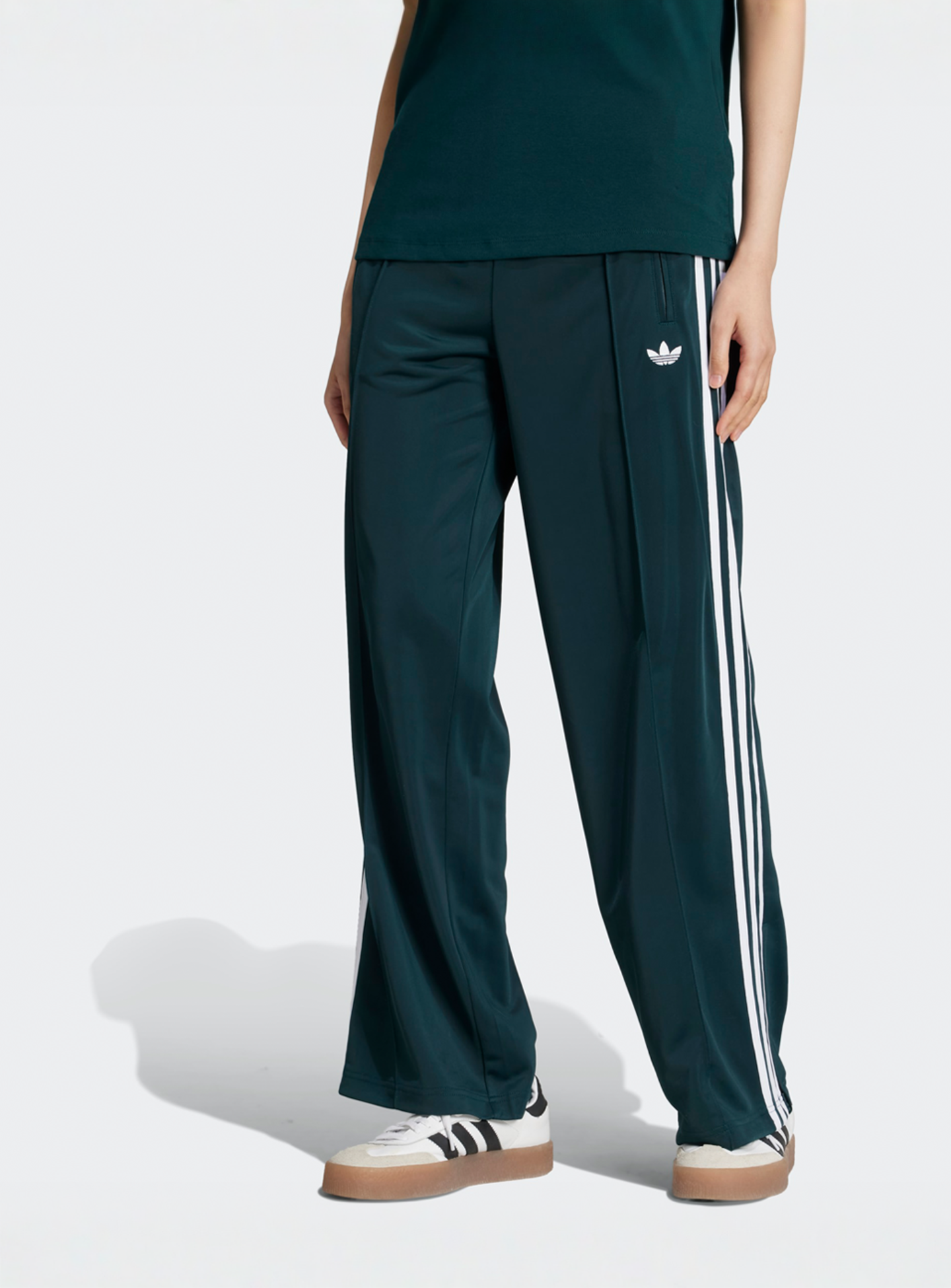 adidas Originals, Firebird Loose Track Pants, green, Image 1 of 5