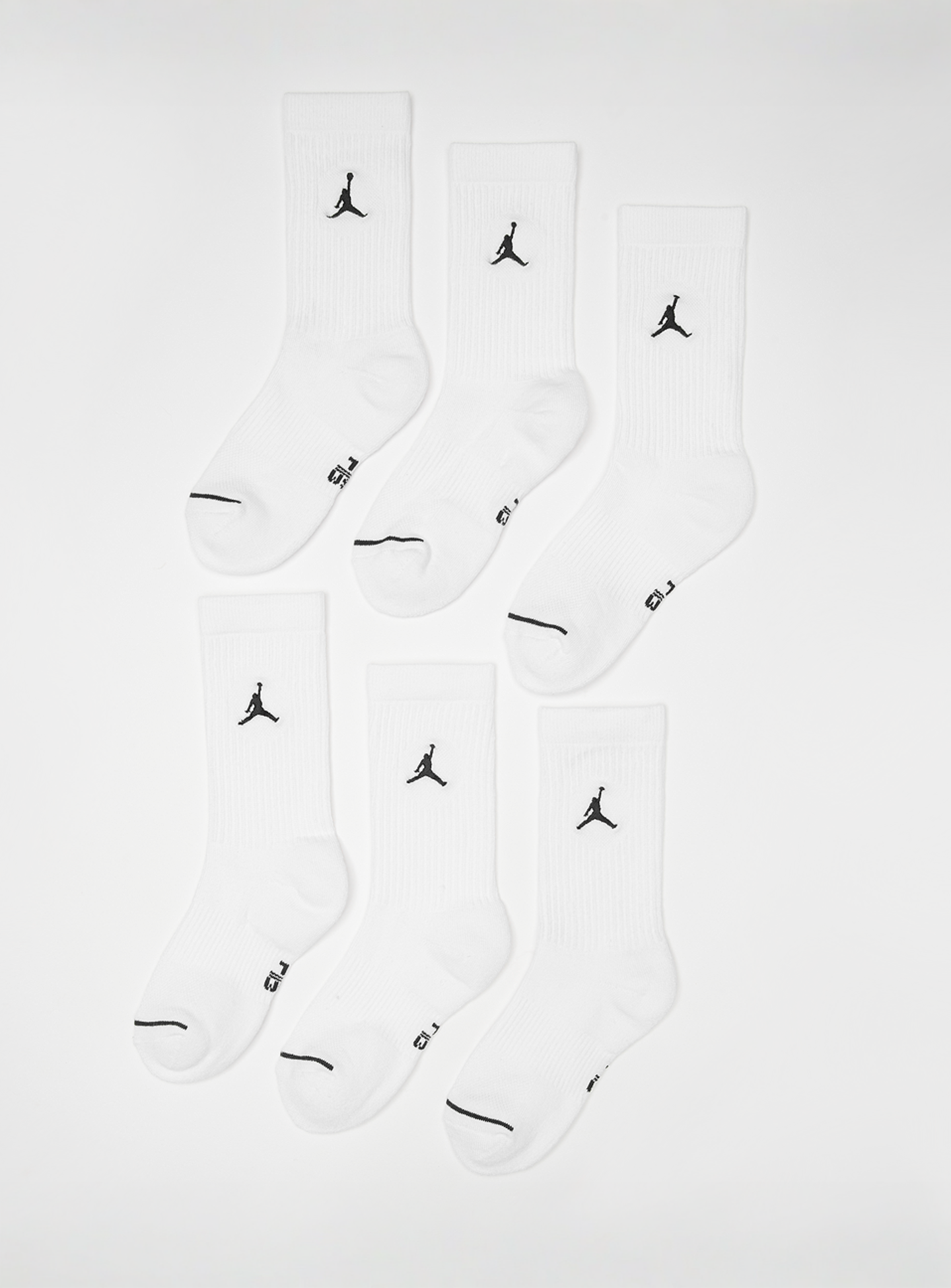 Jordan, 6 PACK - Everyday Cushioned Crew Socks, white, Image 1 of 2