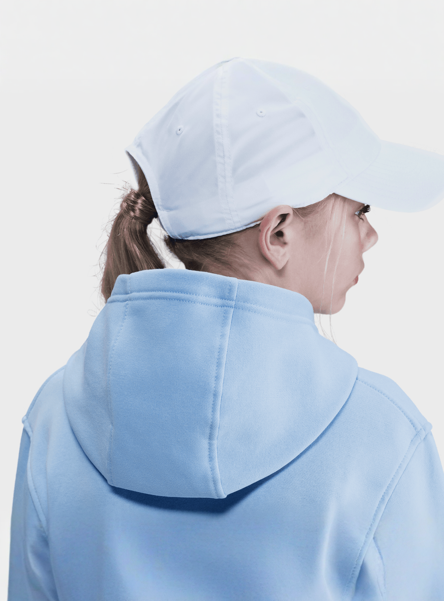 Nike, Sportwear Club Fleece Hoodie Low Brand Read, blue, Image 4 of 5
