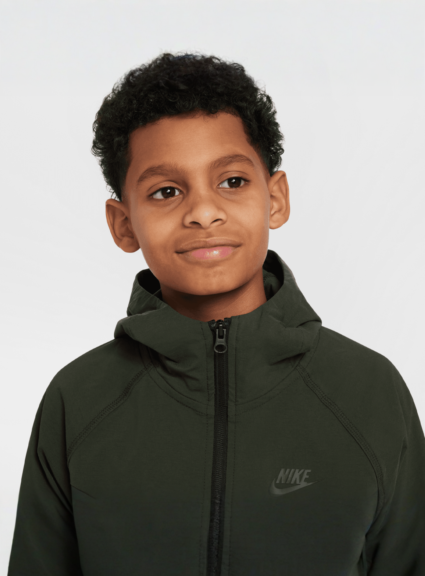 Nike, Sportsweat Tech Woven Full Zip Jacket, green, Image 3 of 9