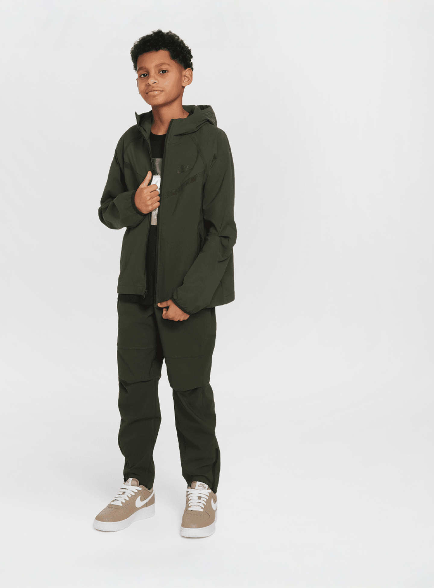 Nike, Sportsweat Tech Woven Full Zip Jacket, green, Image 9 of 9