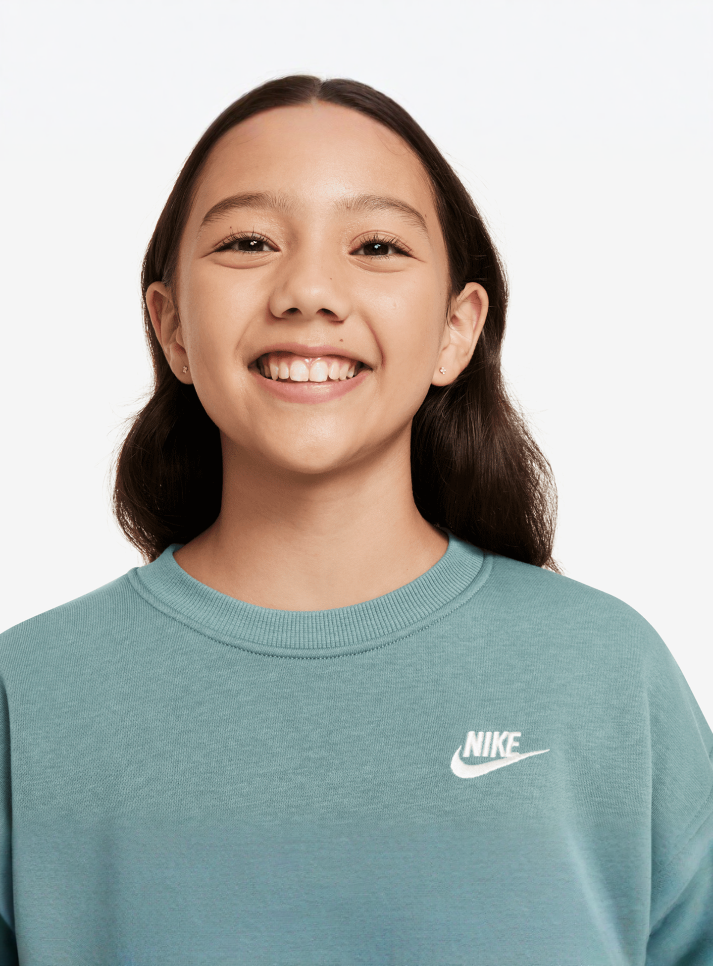 Nike, Sportswear Club Fleece Oversized Crew, green, Image 3 of 3